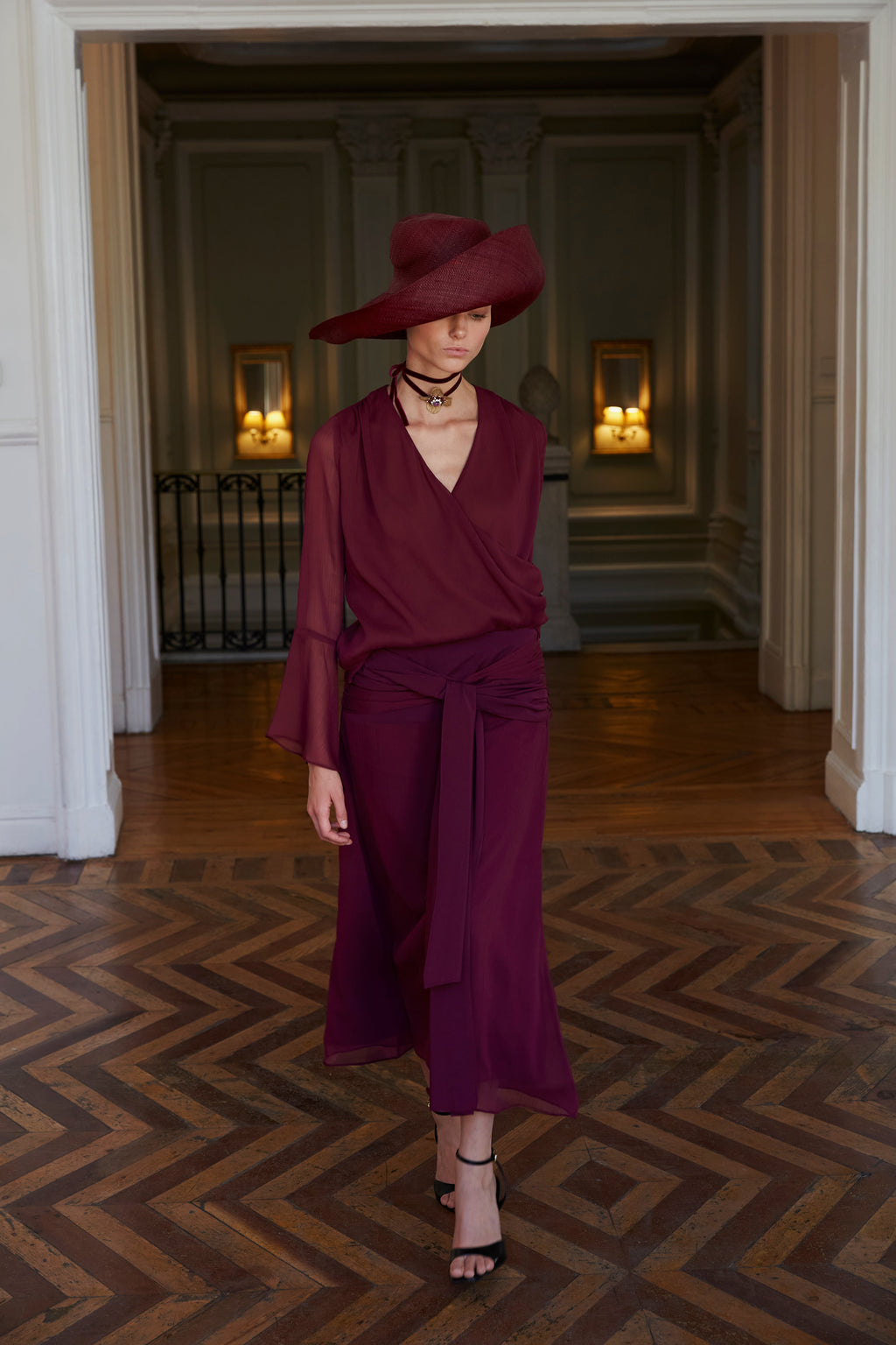 Conjunto Bonsái blusa berenjena