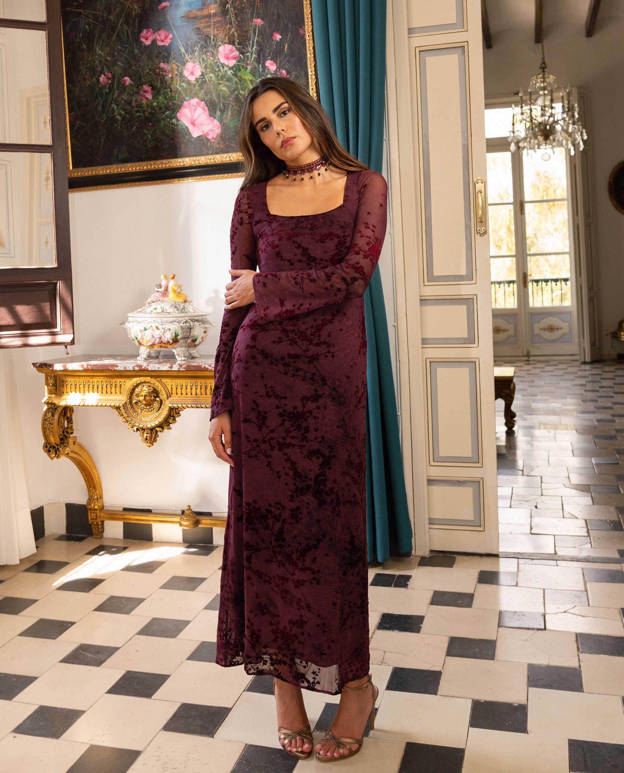 VESTIDO ELENA · GRANATE