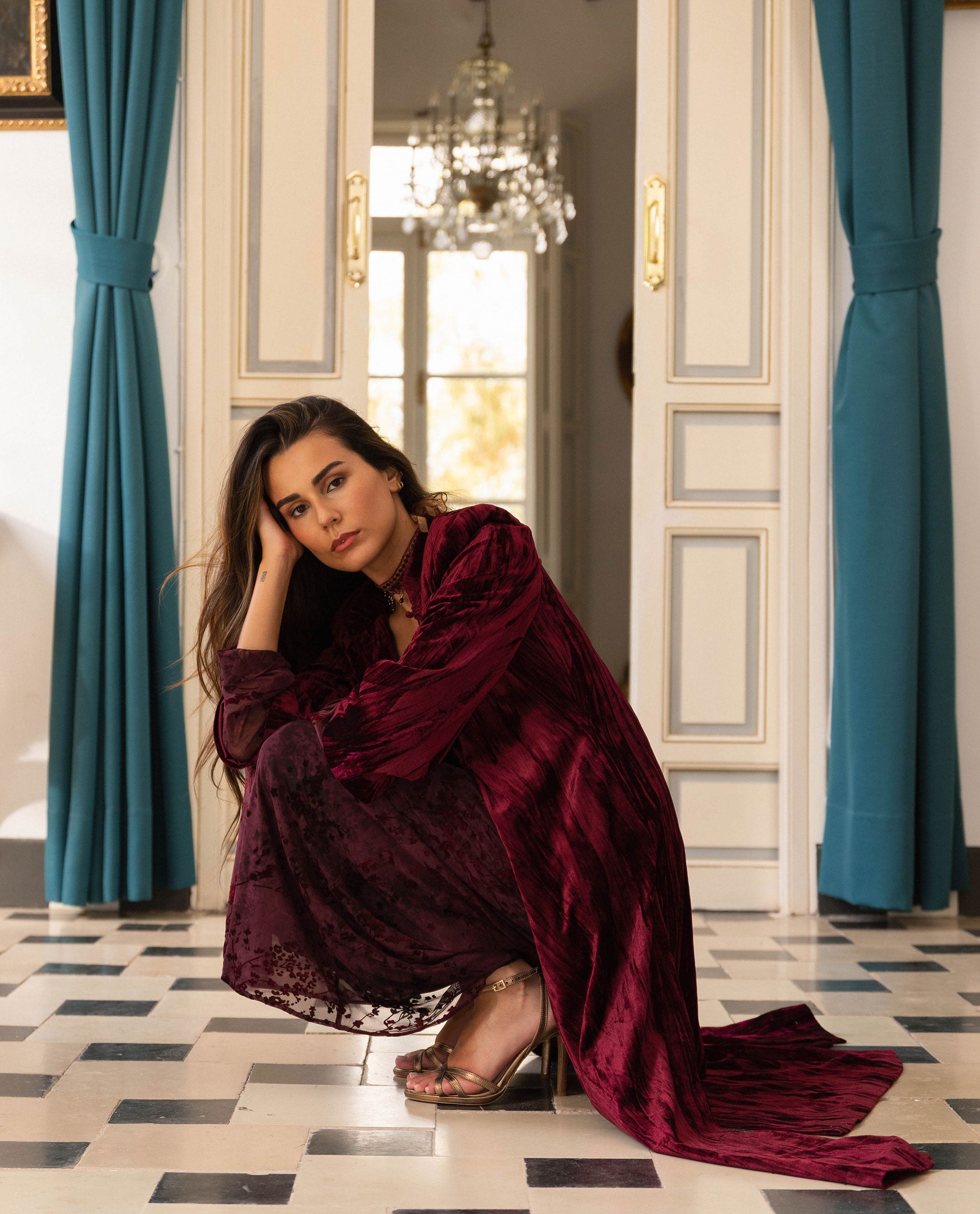 VESTIDO ELENA · GRANATE