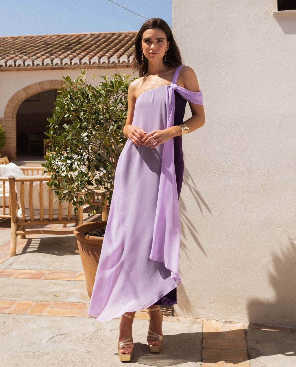VESTIDO ALMERÍA · MORADO Y LILA