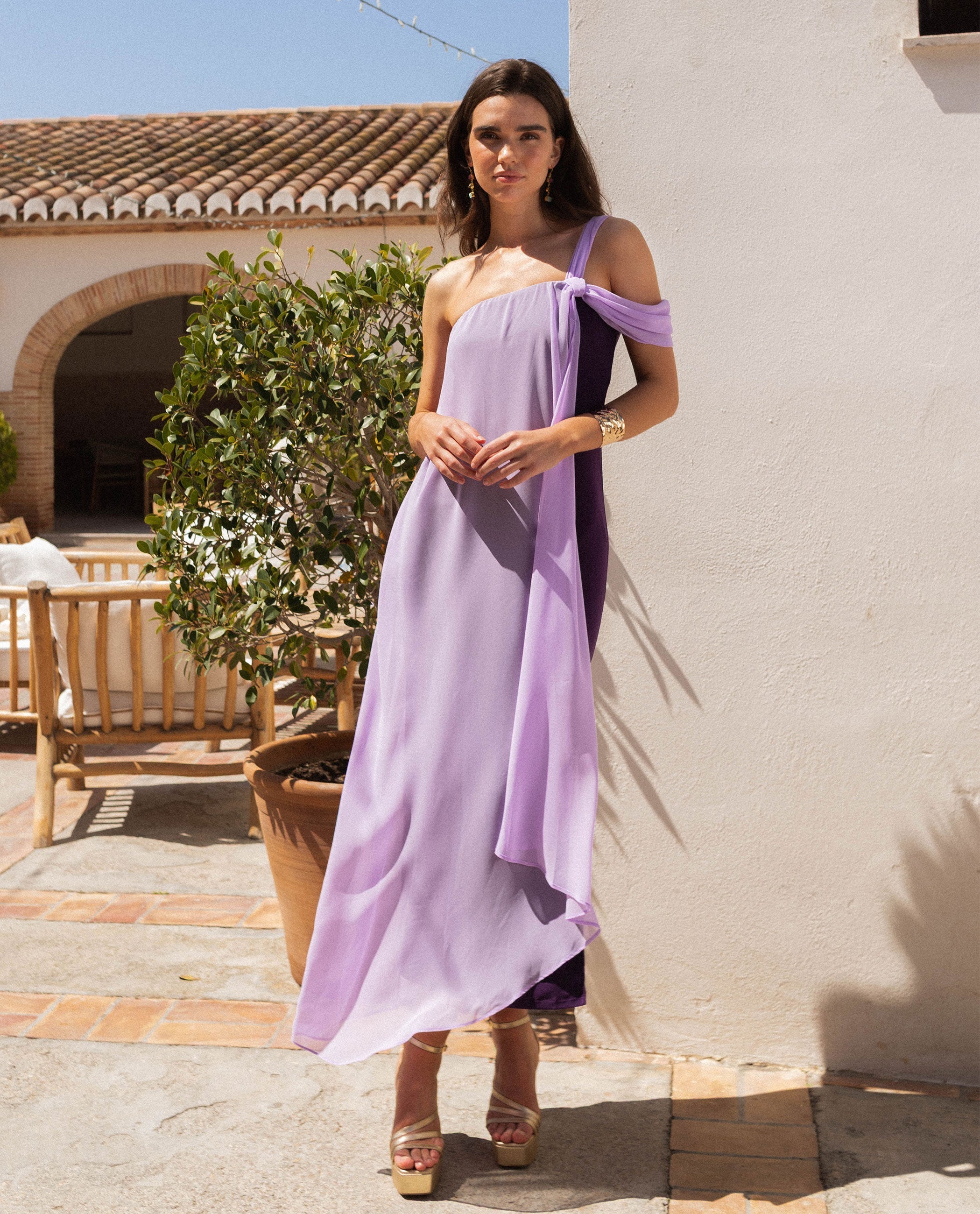 VESTIDO ALMERÍA · MORADO Y LILA