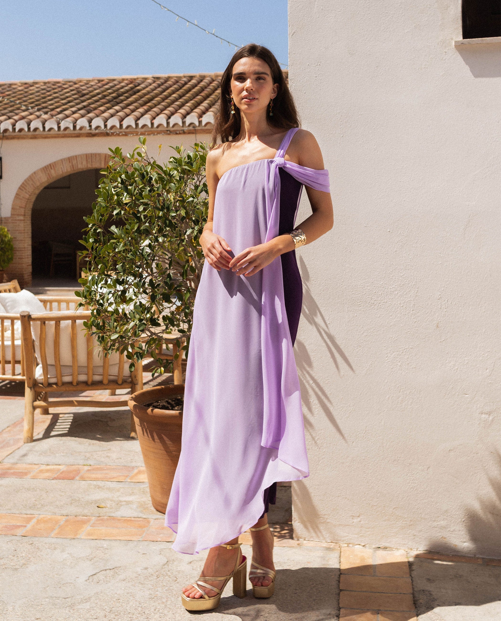 VESTIDO ALMERÍA · MORADO Y LILA