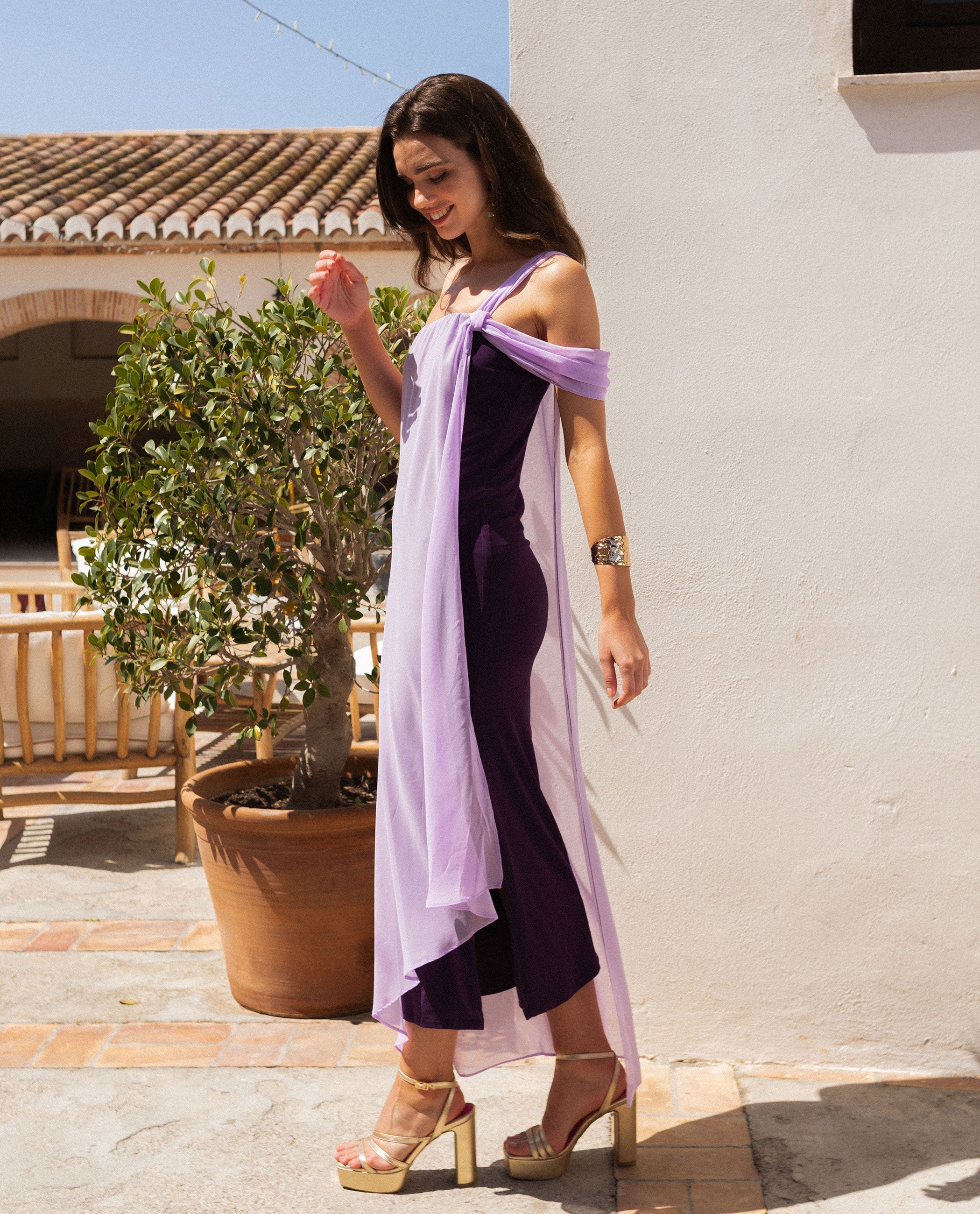 VESTIDO ALMERÍA · MORADO Y LILA