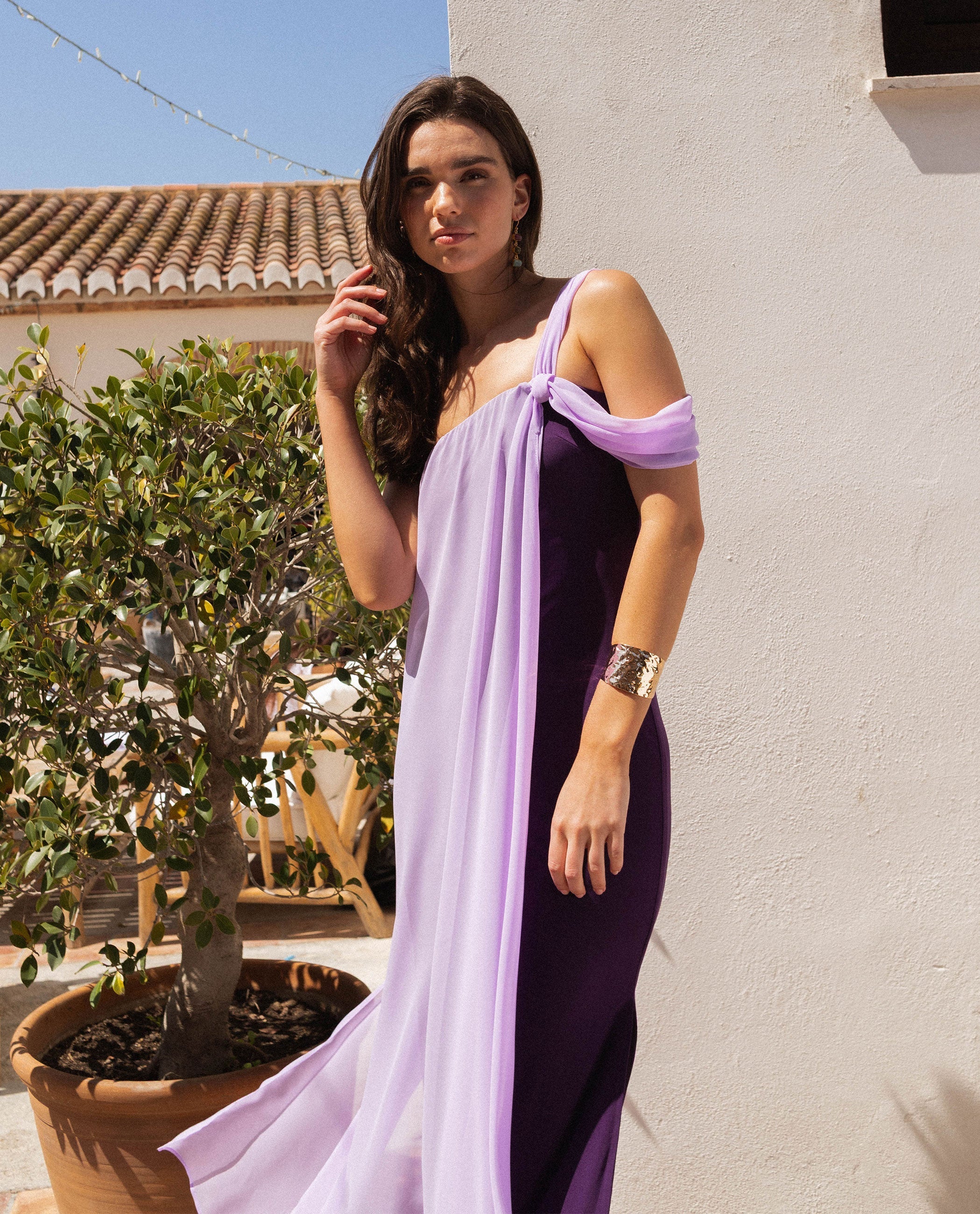 VESTIDO ALMERÍA · MORADO Y LILA