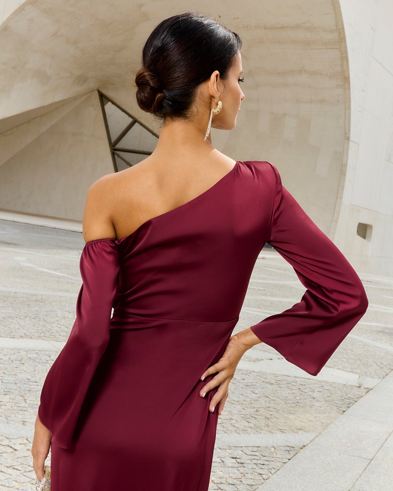 Vestido Siracusa Burdeos
