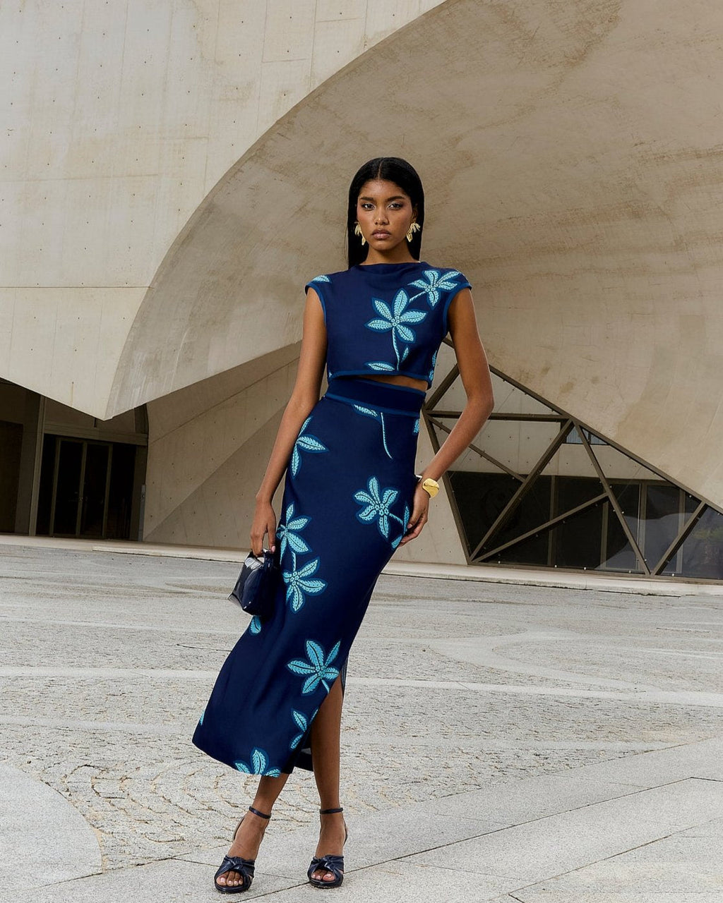 Falda Dune Nenúfar azul