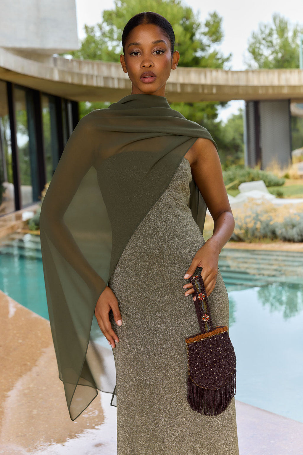 Vestido Fiamma Caqui