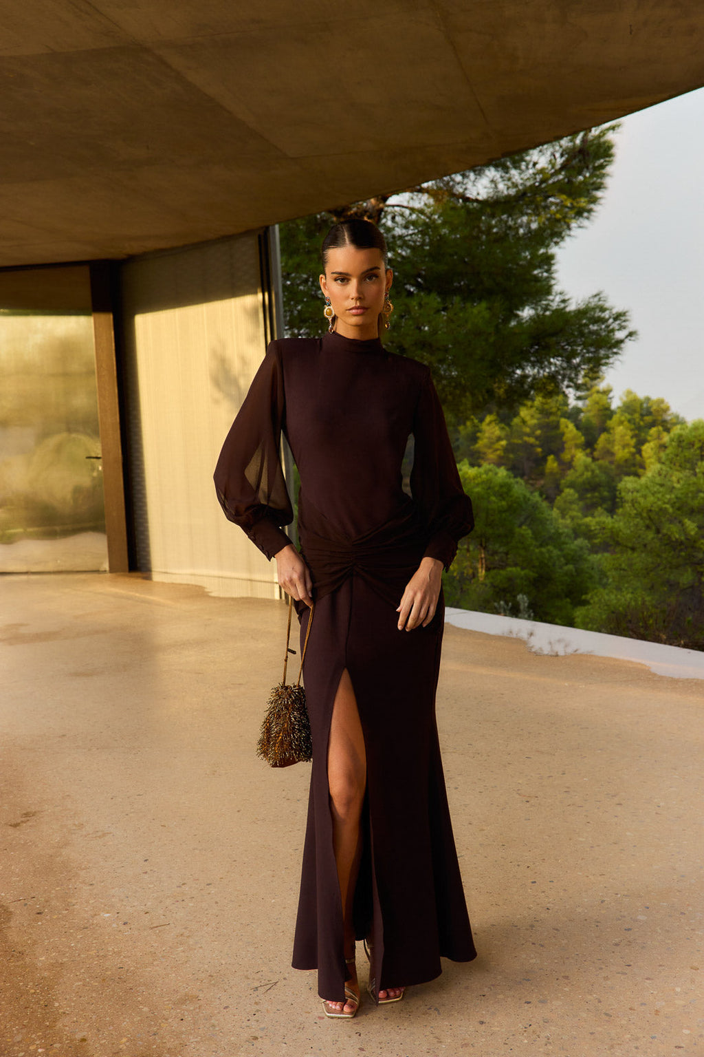 Vestido Meira Marrón