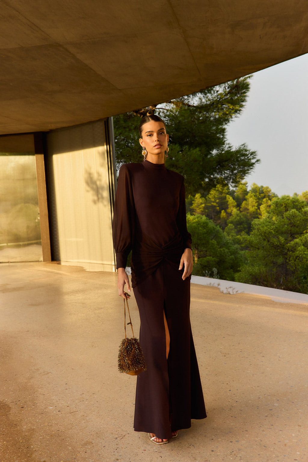 Vestido Meira Marrón