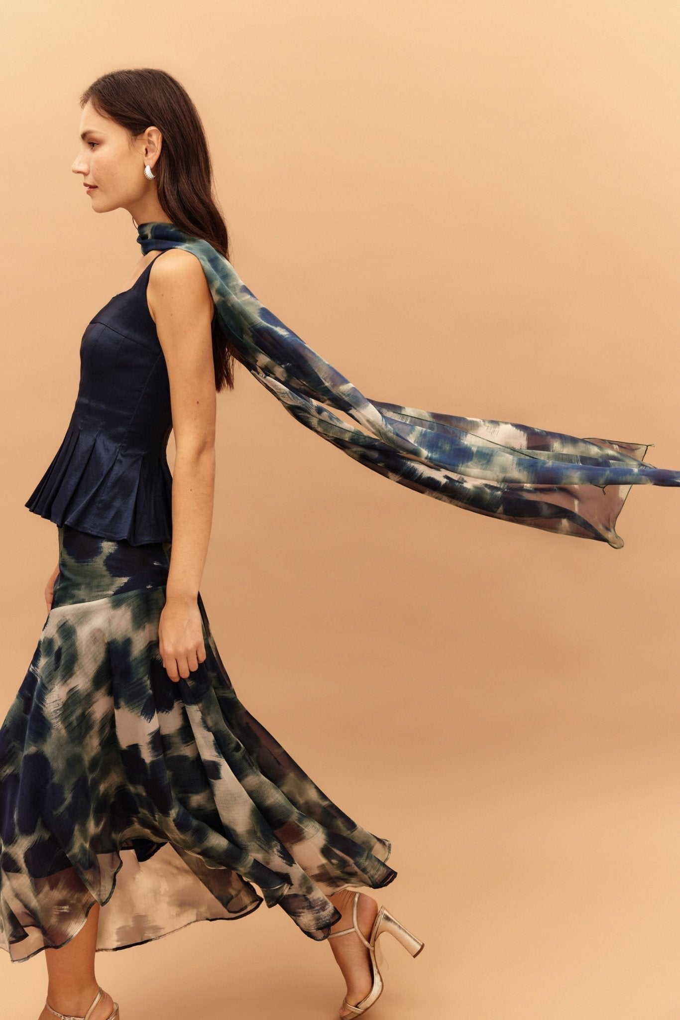 Fular NATI Estampado Azul