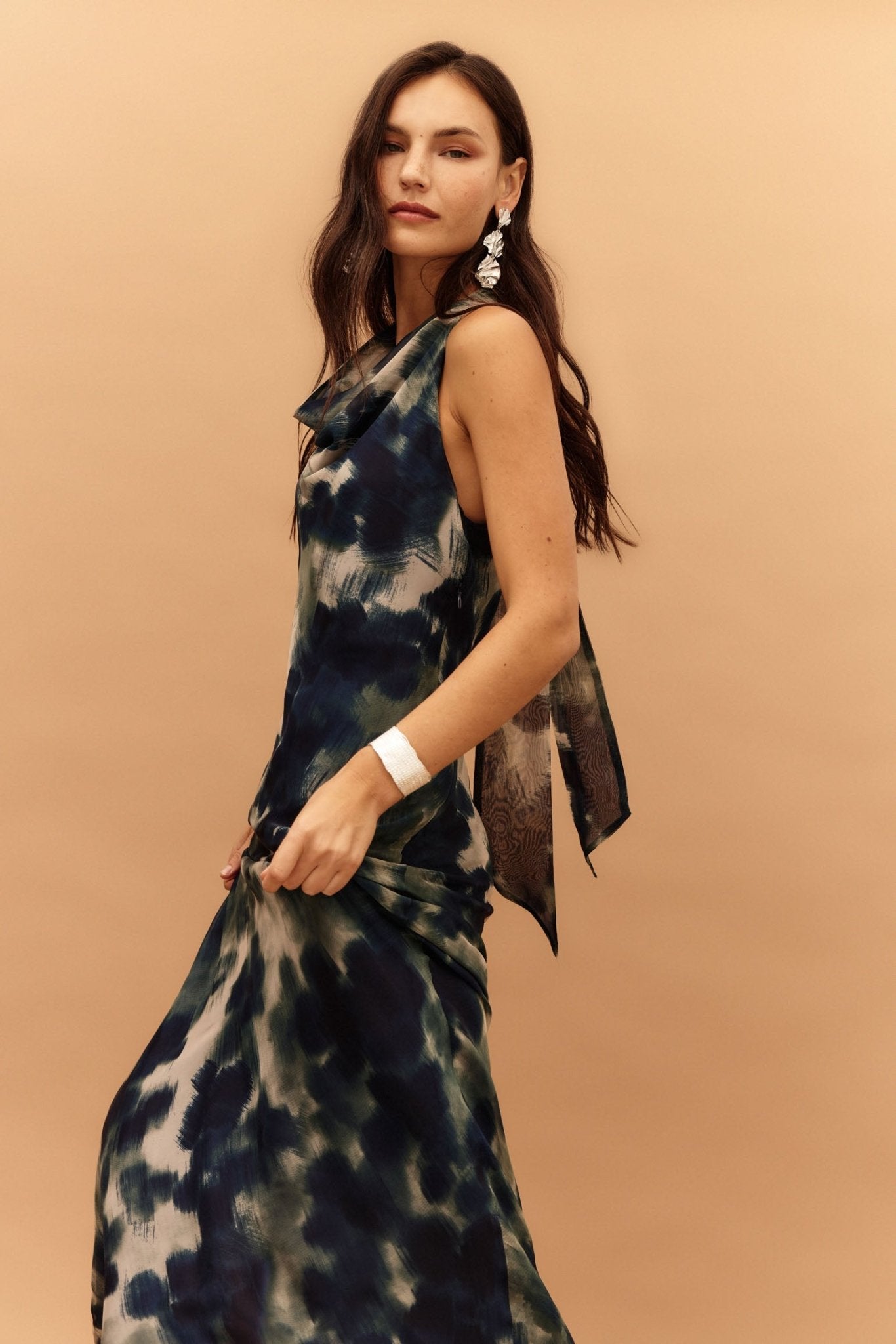 Vestido HELENA Estampado Azul