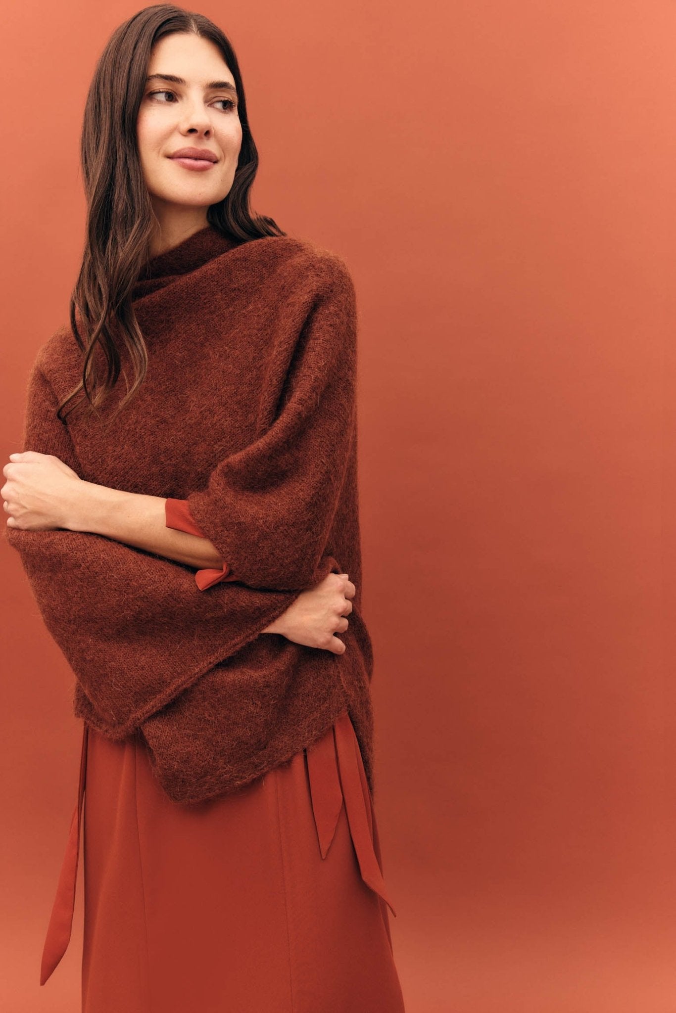 Poncho MOHAIR Teja