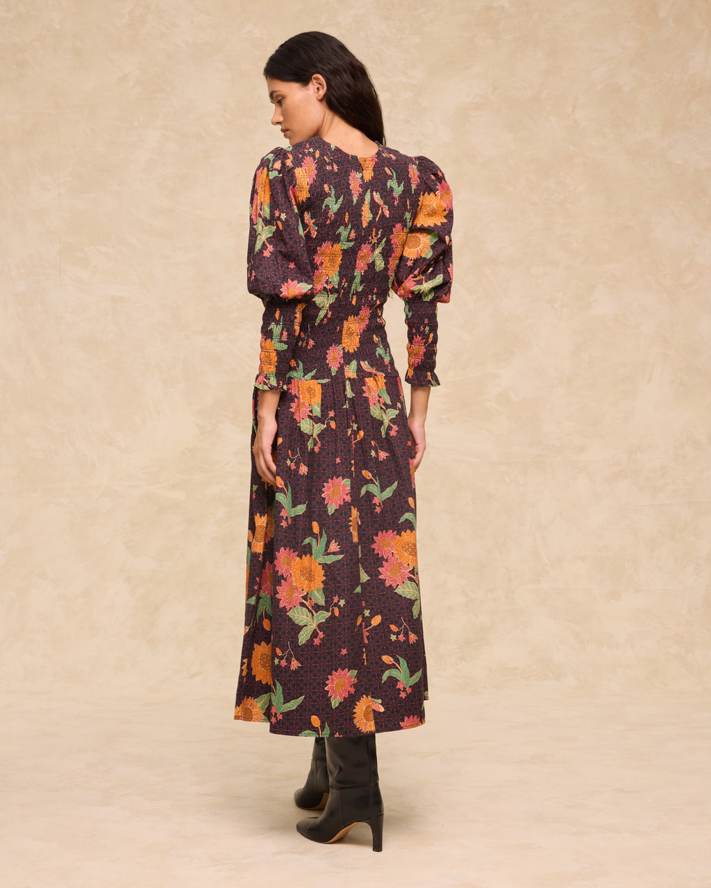 SCARLET | Vestido Midi de Algodón con Estampado Floral