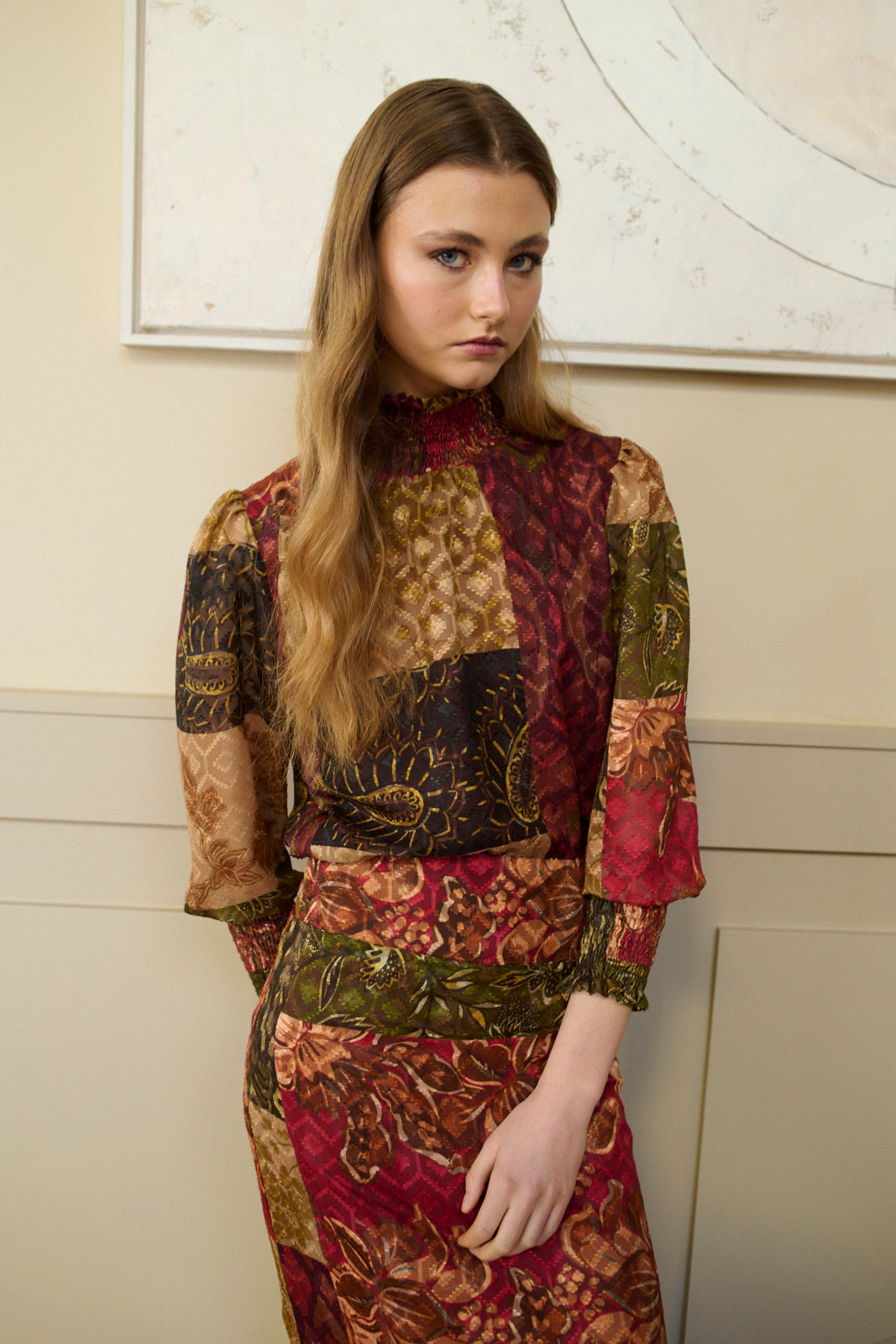 FALDA LOTO PATCHWORK