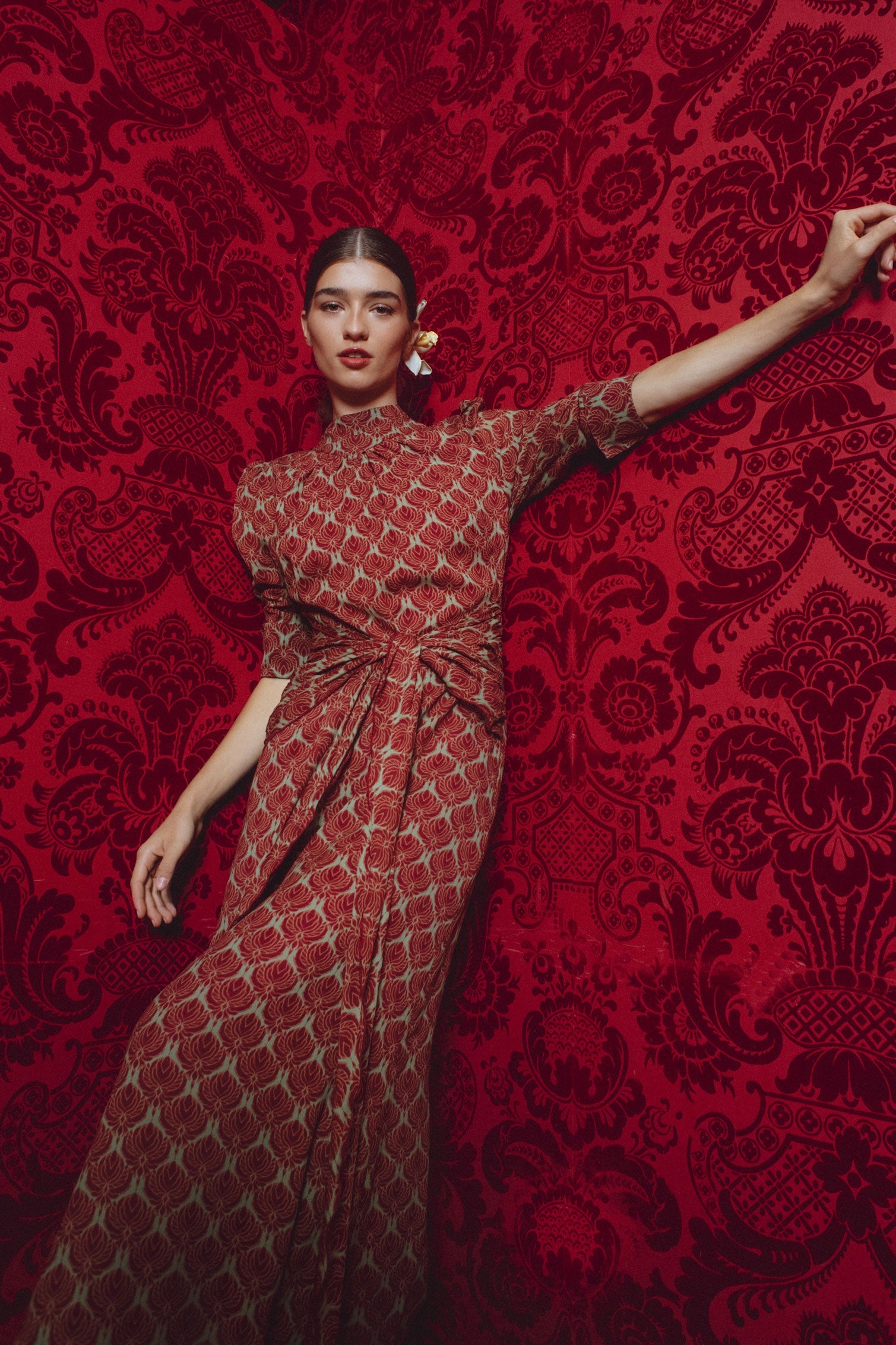 VESTIDO SAMURAI HOJAS