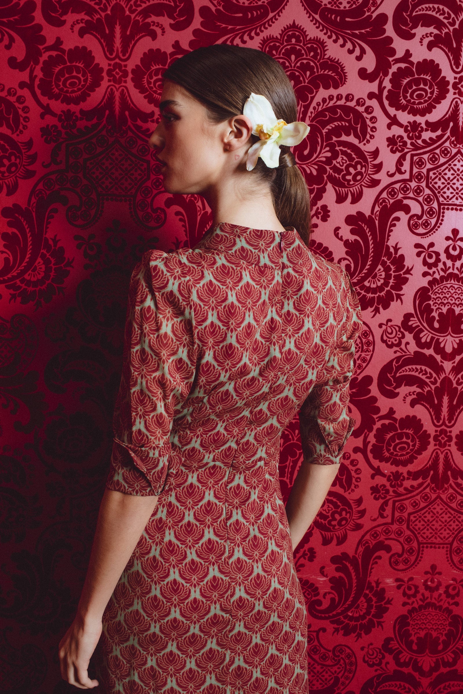 VESTIDO SAMURAI HOJAS