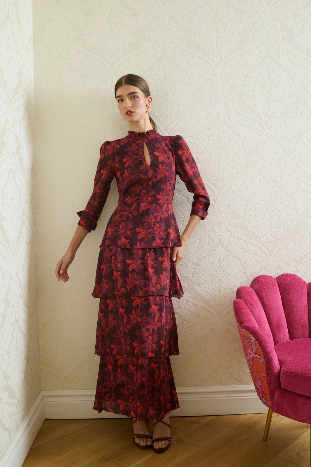 VESTIDO SAKURA FRAMBUESA
