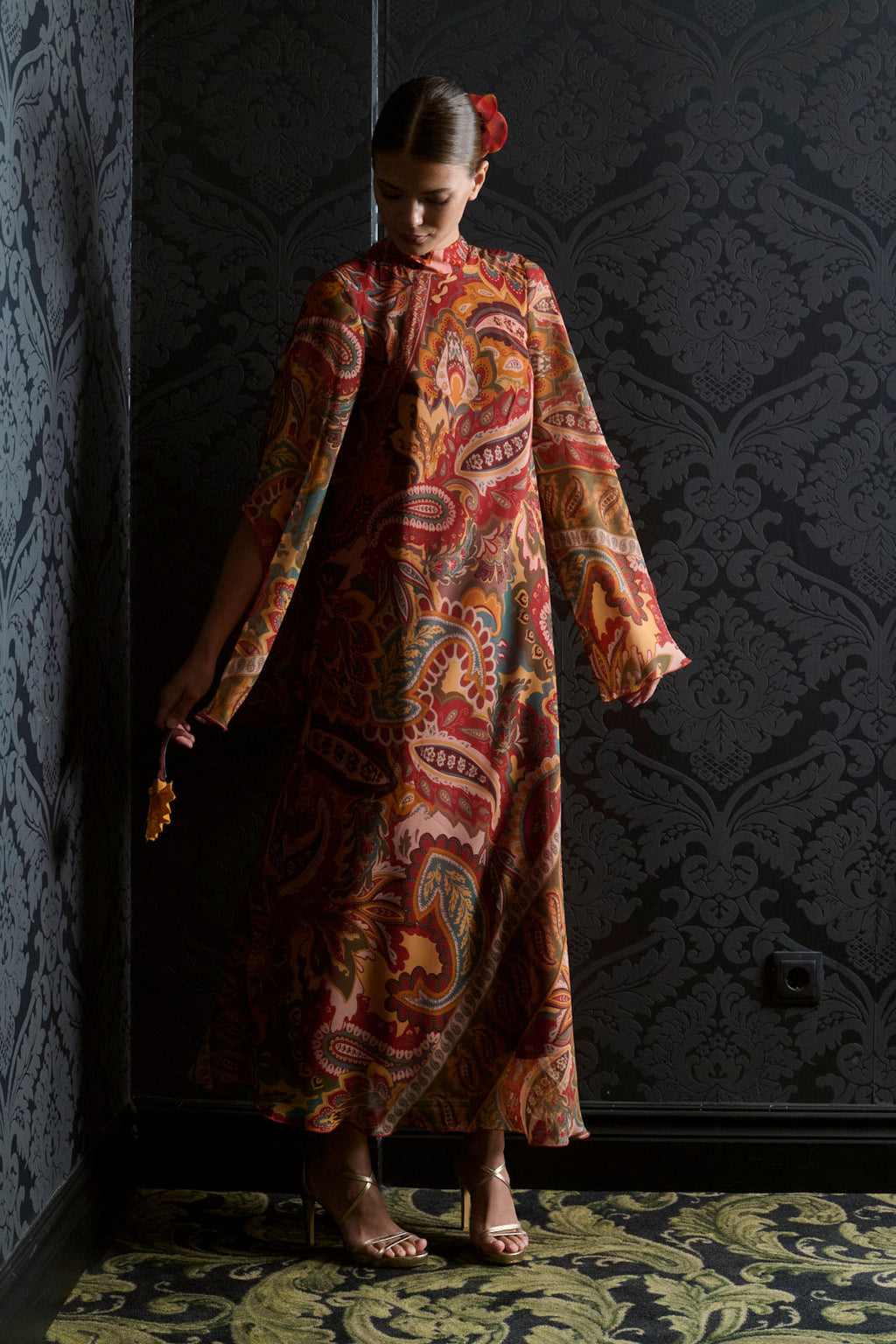 VESTIDO BONSAI OCRE
