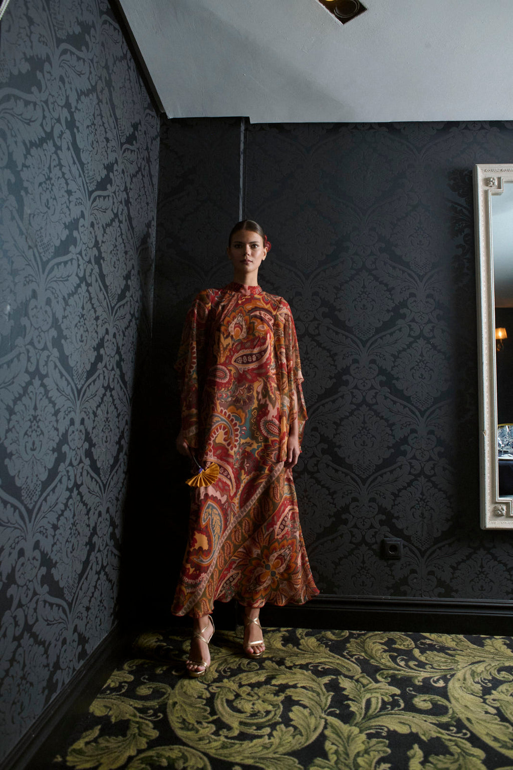VESTIDO BONSAI OCRE