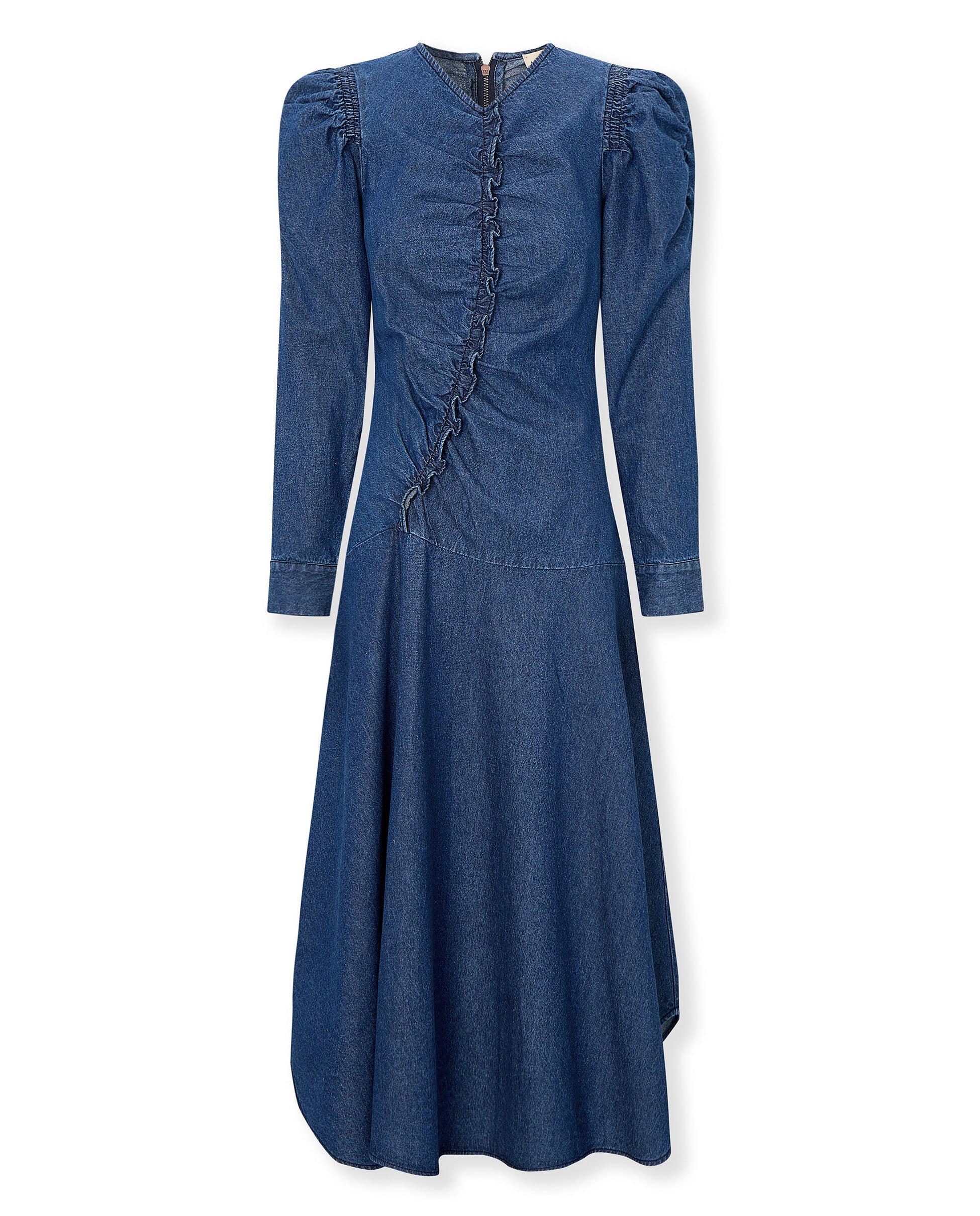 SIENNA | Vestido Midi de Algodón en Azul Índigo