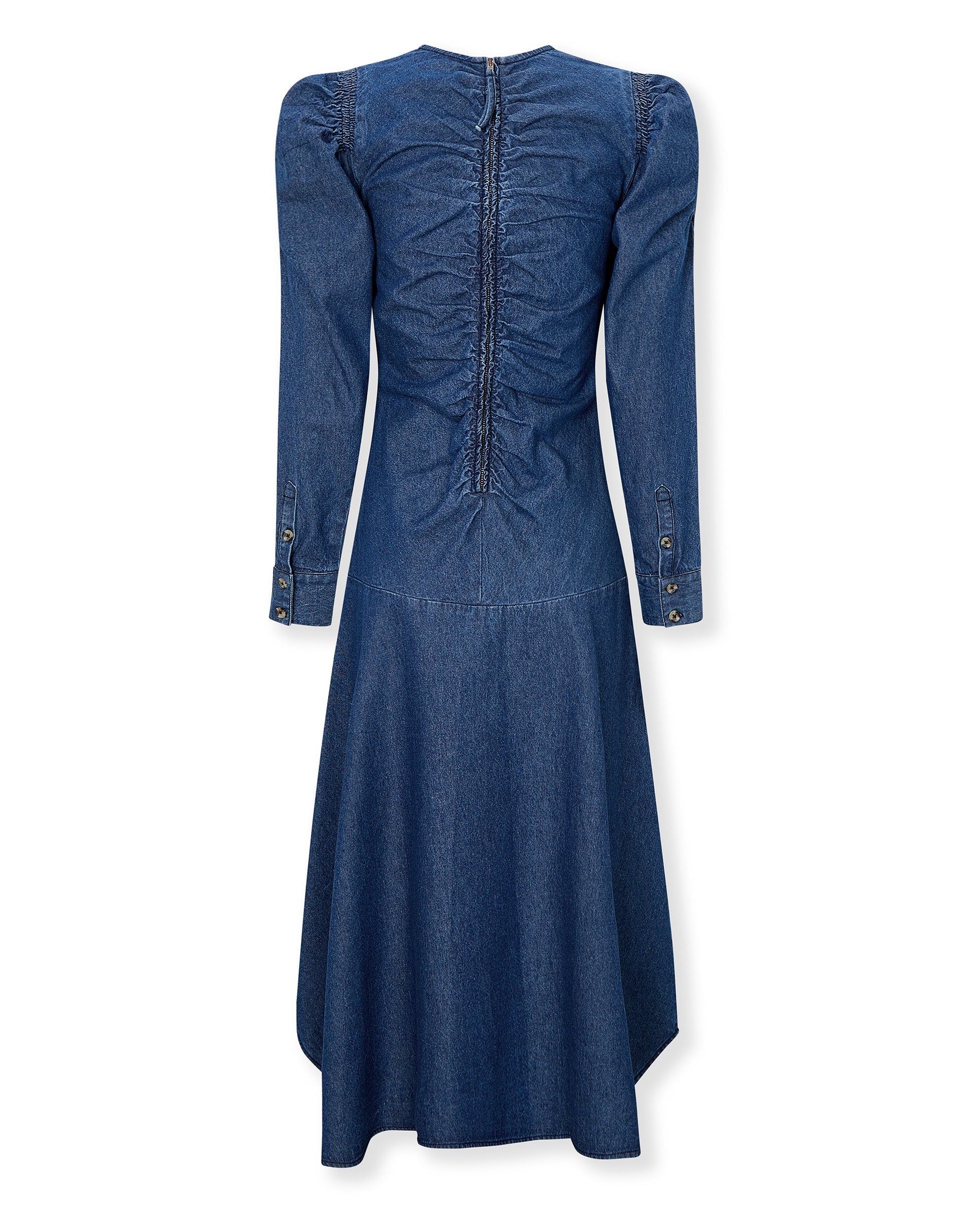 SIENNA | Vestido Midi de Algodón en Azul Índigo