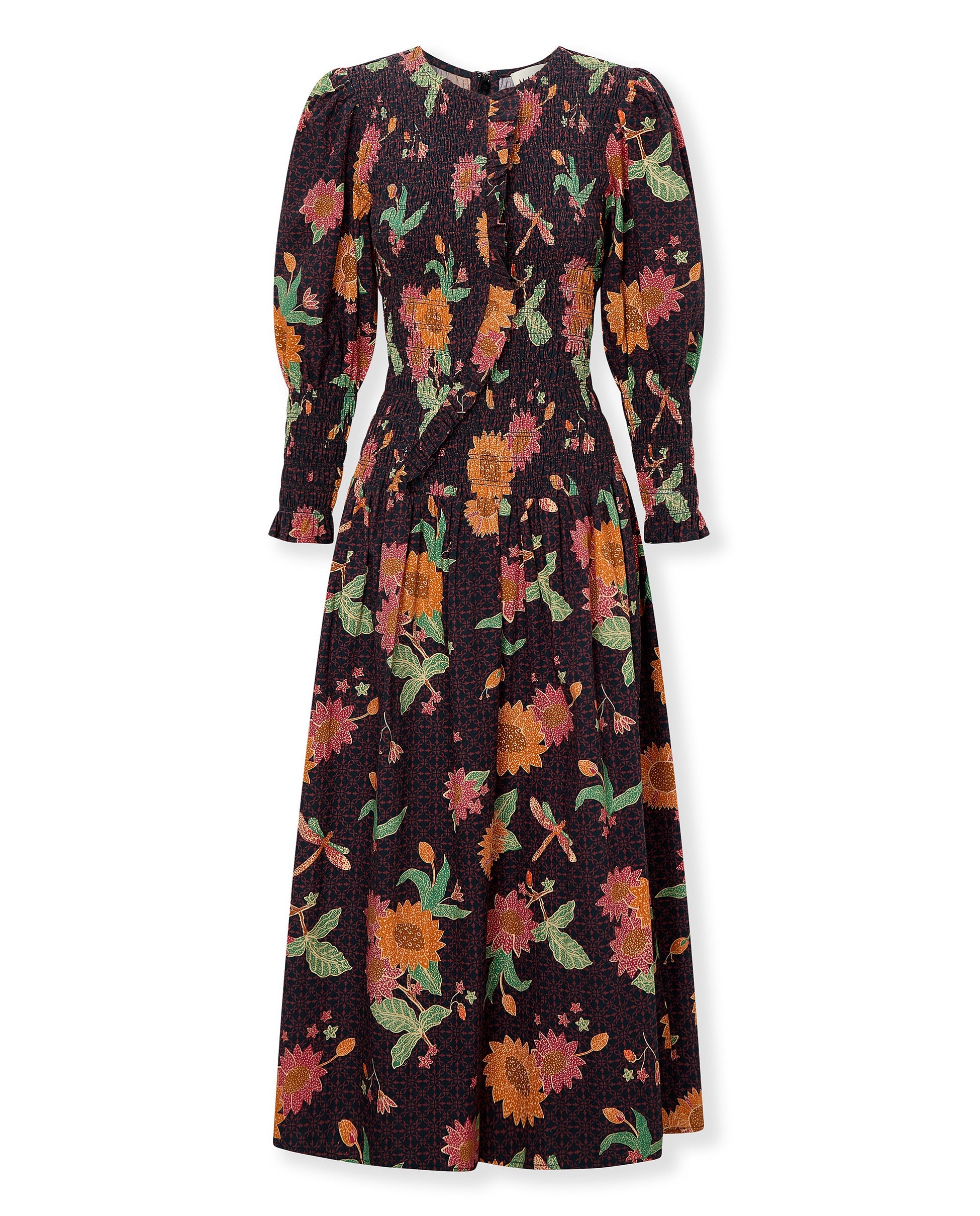SCARLET | Vestido Midi de Algodón con Estampado Floral