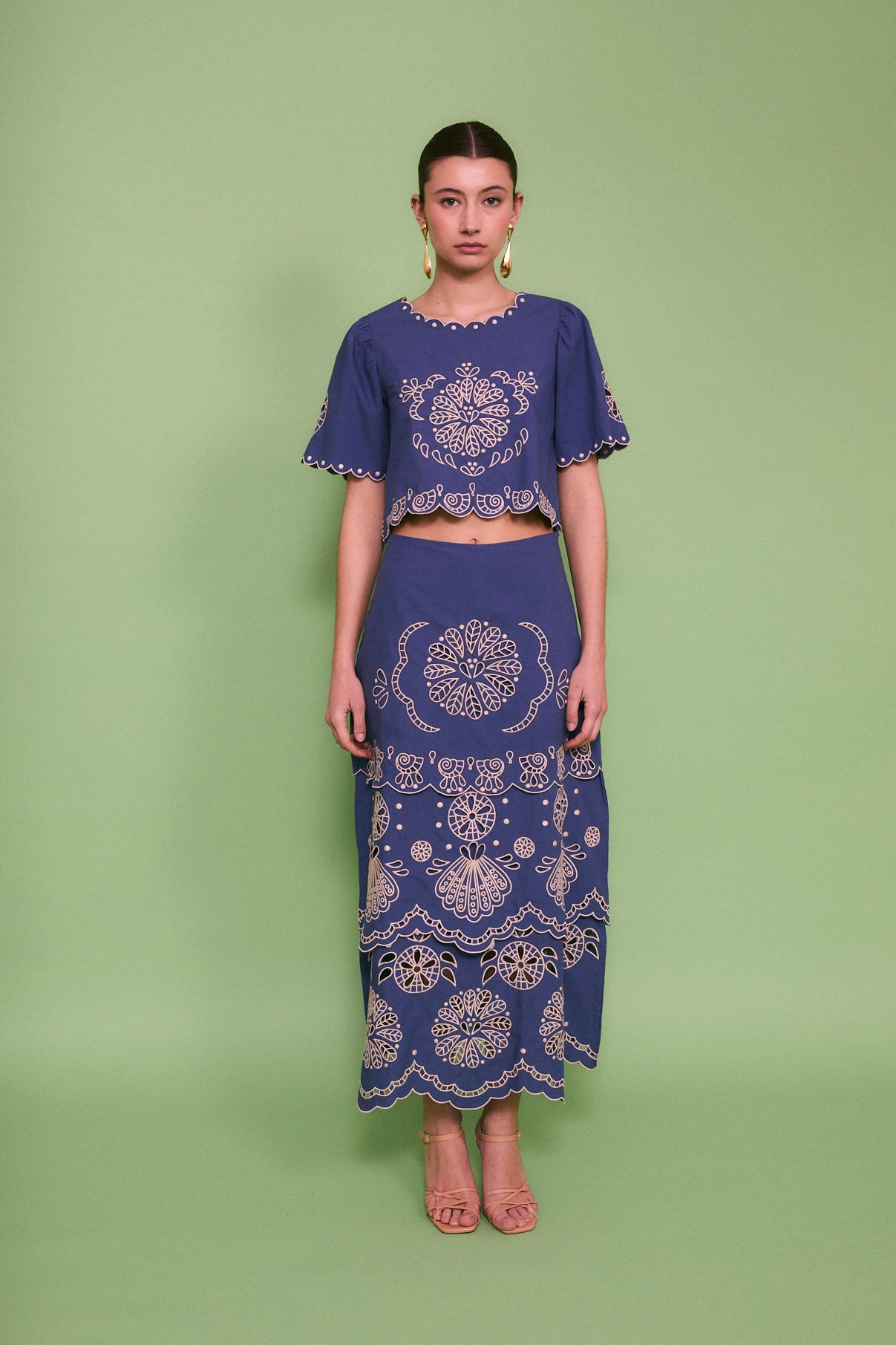 TOTAL LOOK BOMBAY EMBROIDERY AZUL