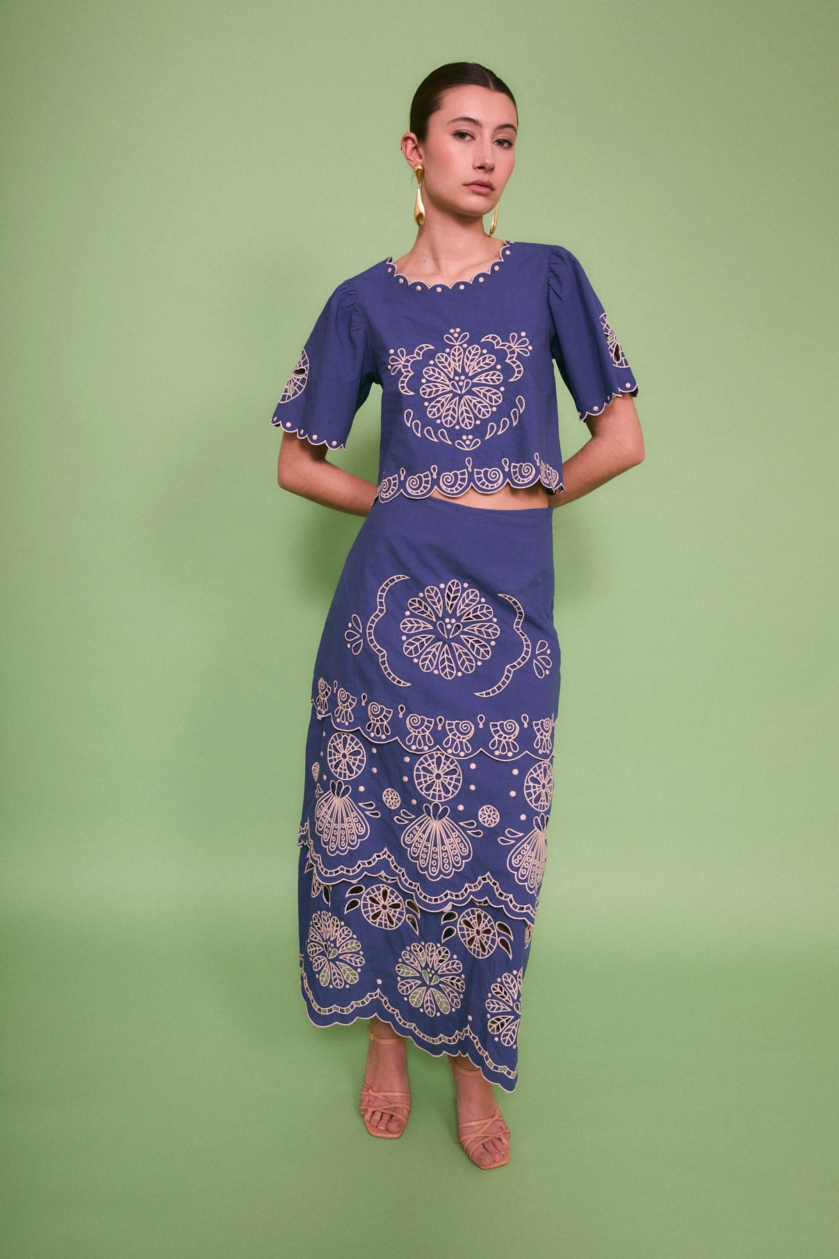 TOTAL LOOK BOMBAY EMBROIDERY AZUL