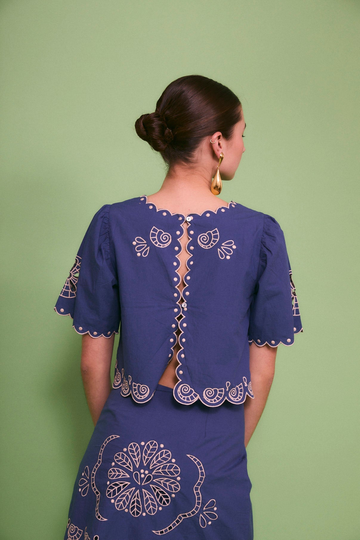 TOTAL LOOK BOMBAY EMBROIDERY AZUL