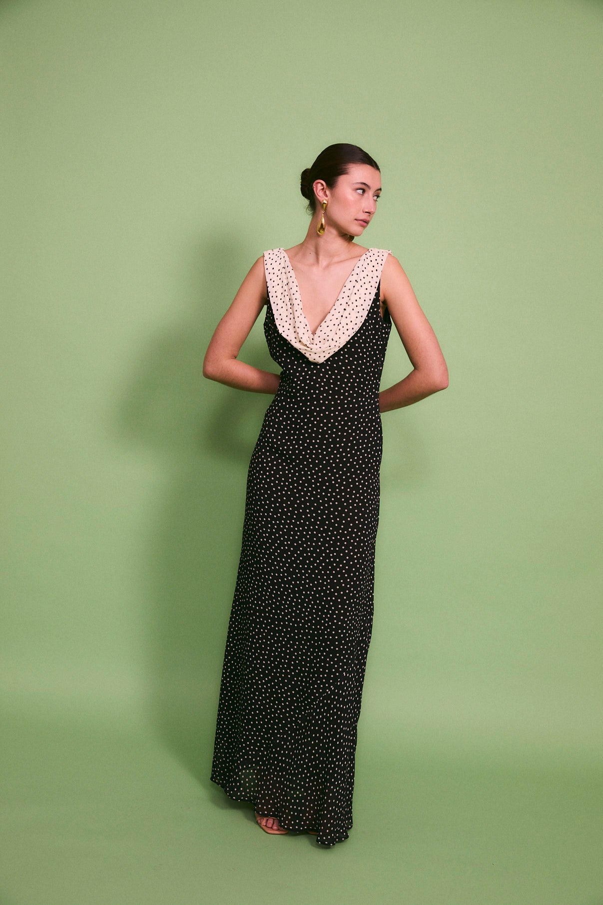 VESTIDO IDRA POLKA NEGRO