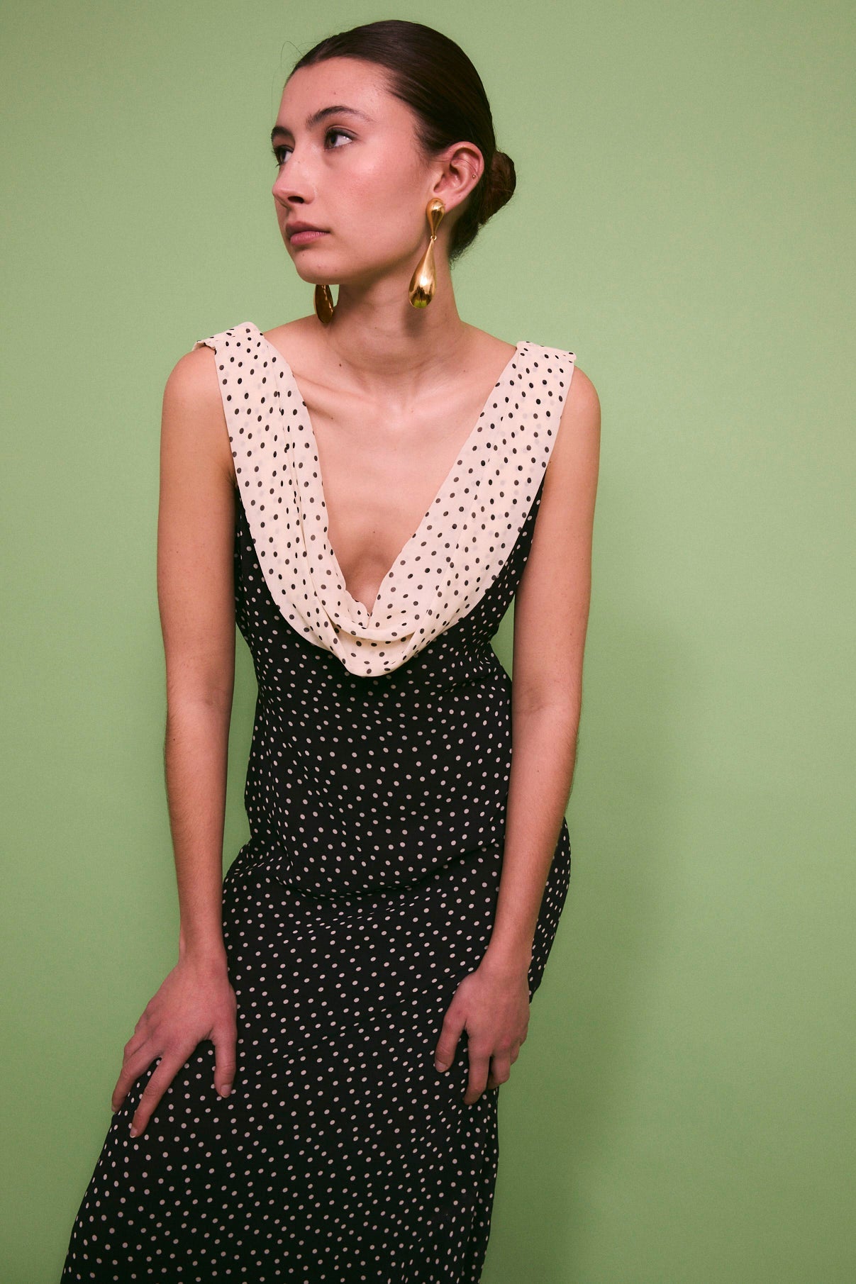 VESTIDO IDRA POLKA NEGRO