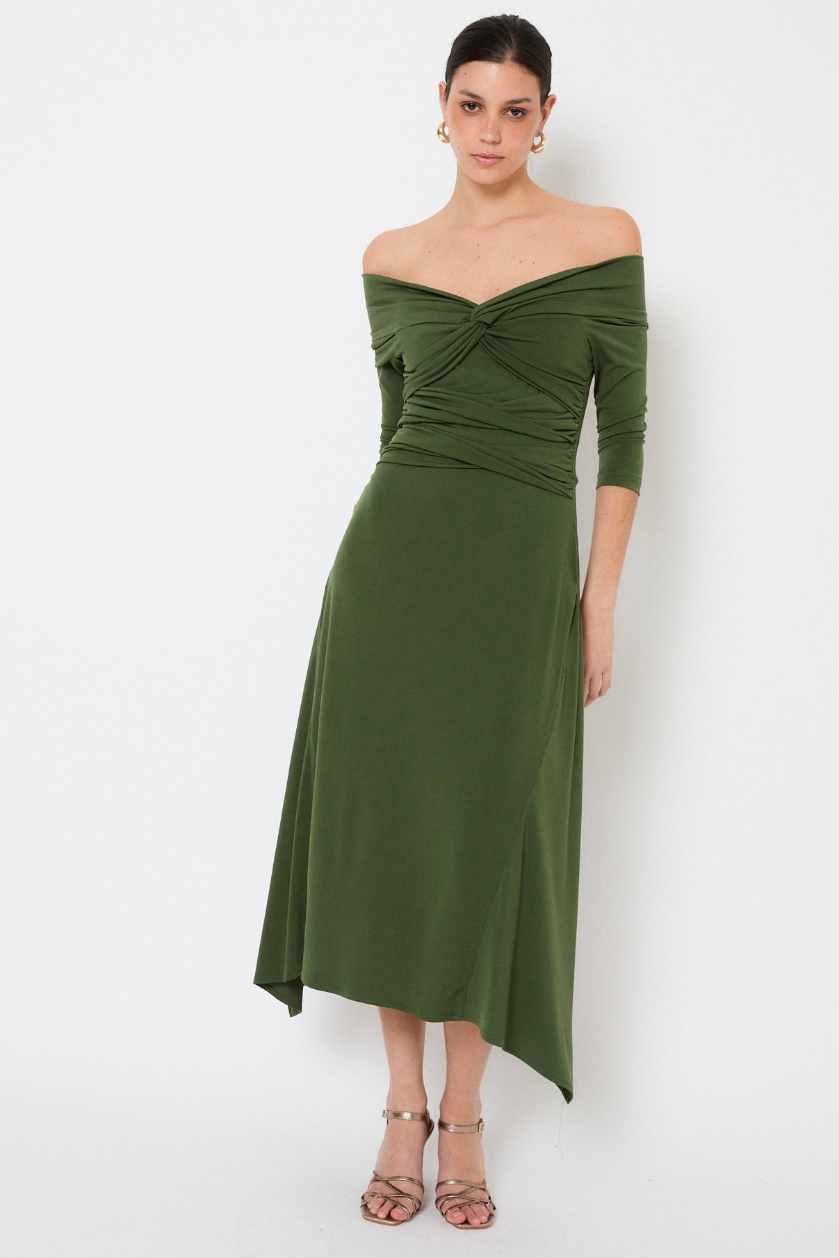 VESTIDO NUDO PUNTO VERDE