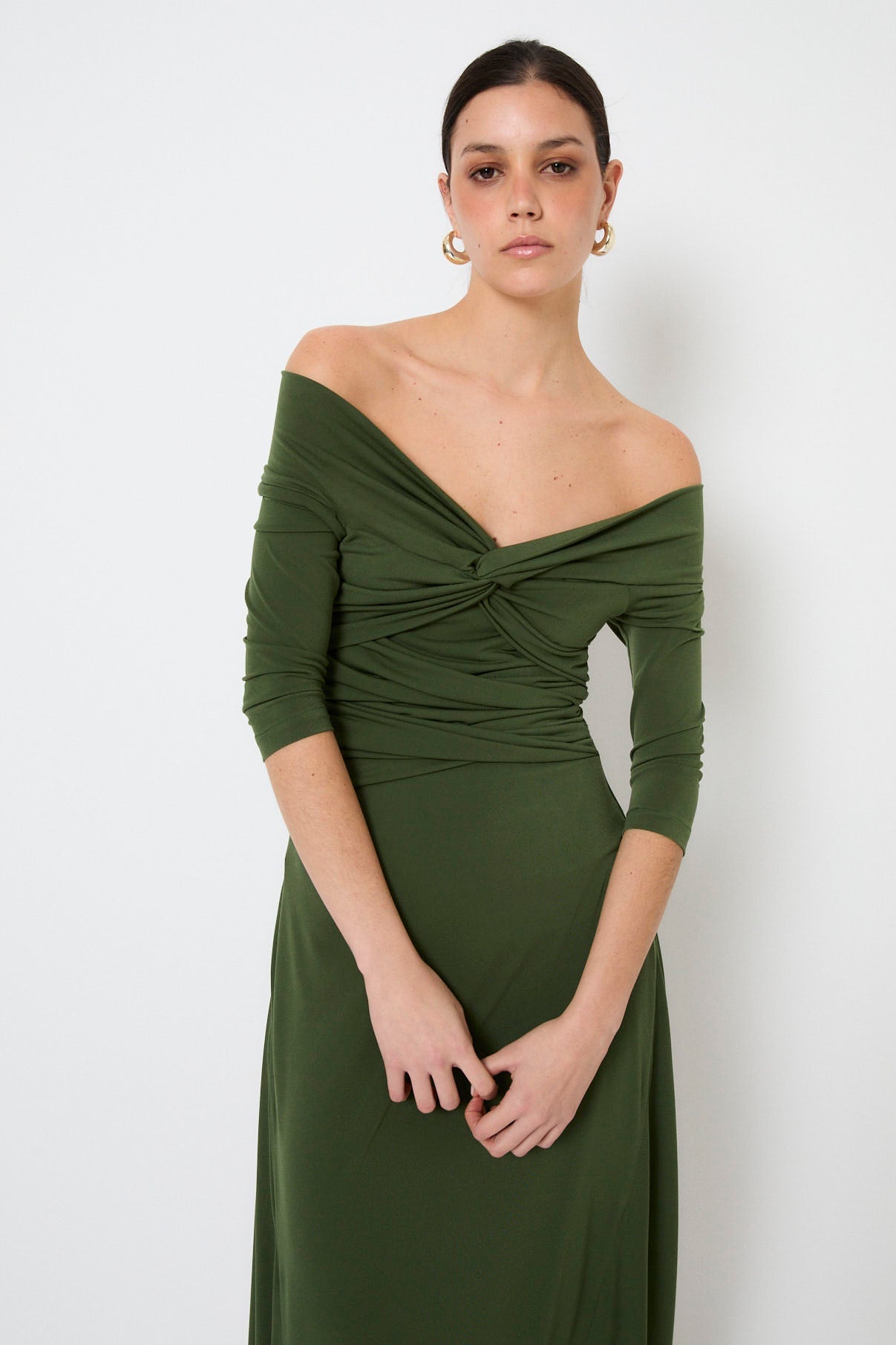 VESTIDO NUDO PUNTO VERDE