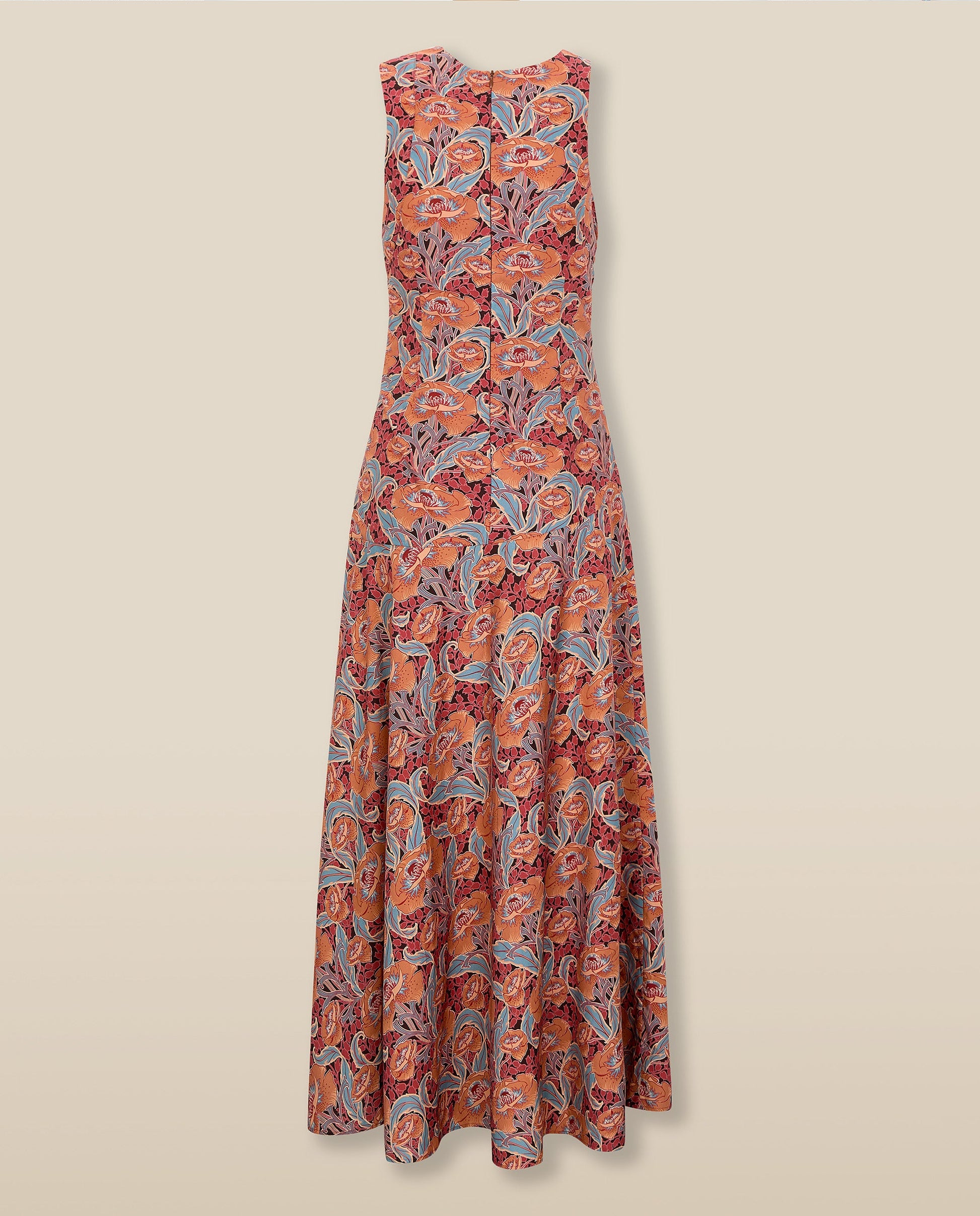 IRAMA | Vestido Midi Floral Liberty en Tonos Terracota