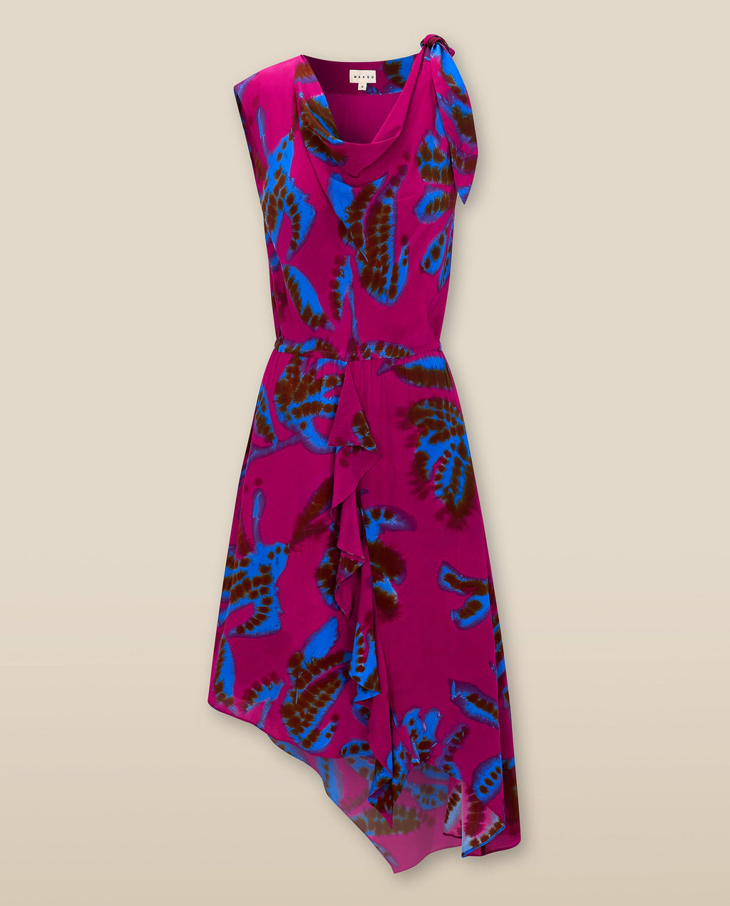 CHETANA | Vestido Corto de Flores en Magenta y Azul