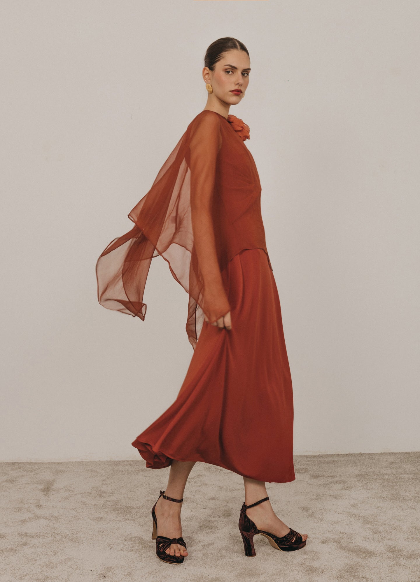 Vestido Tassia Terracota