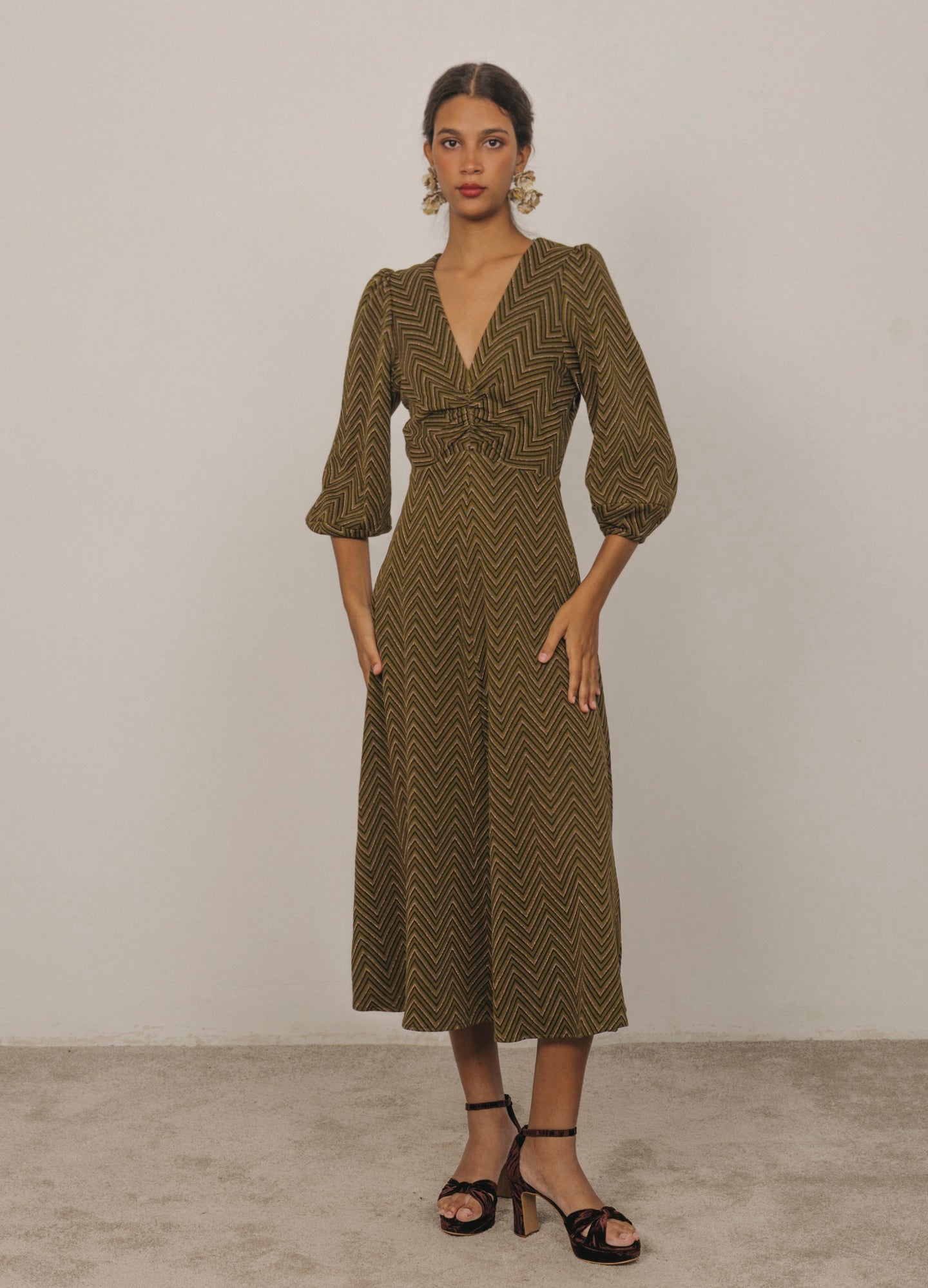 Vestido Thalisse Verde/multi lúrex