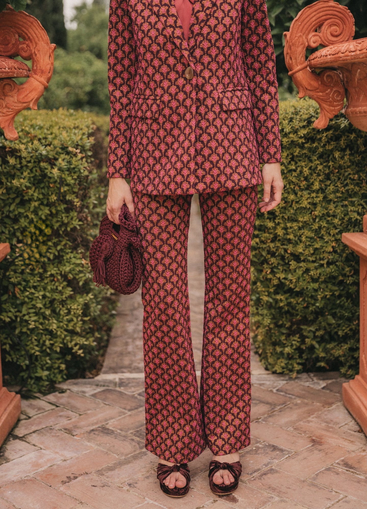 Pantalón Nova Lurex/berenjena