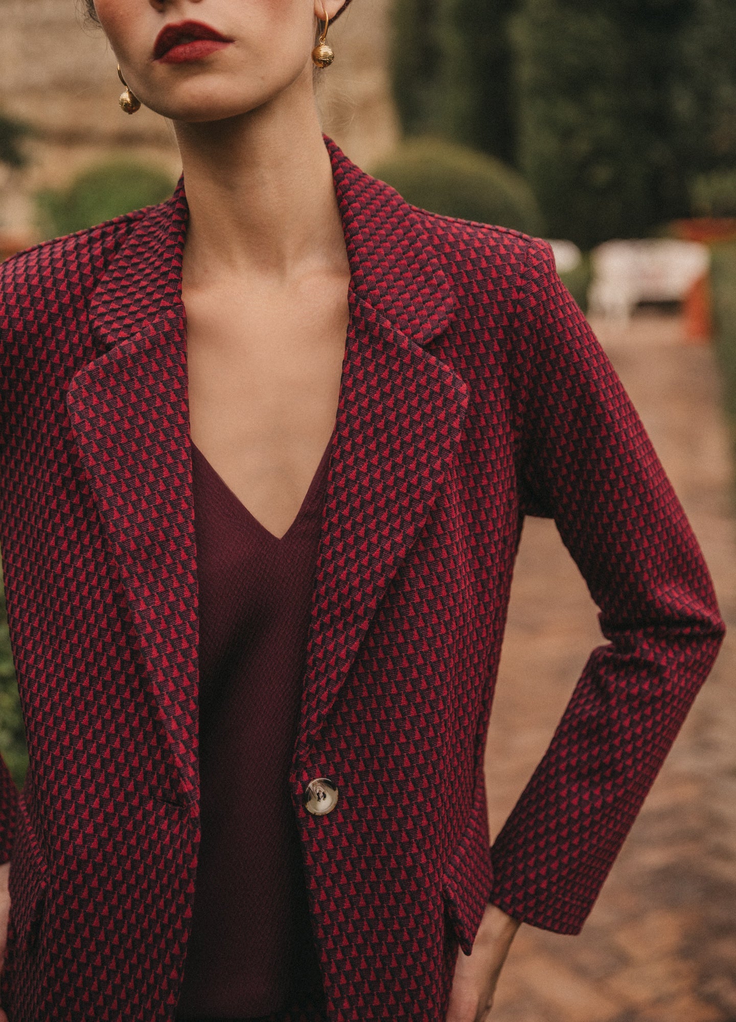 Chaqueta Vela Rojo/burdeos