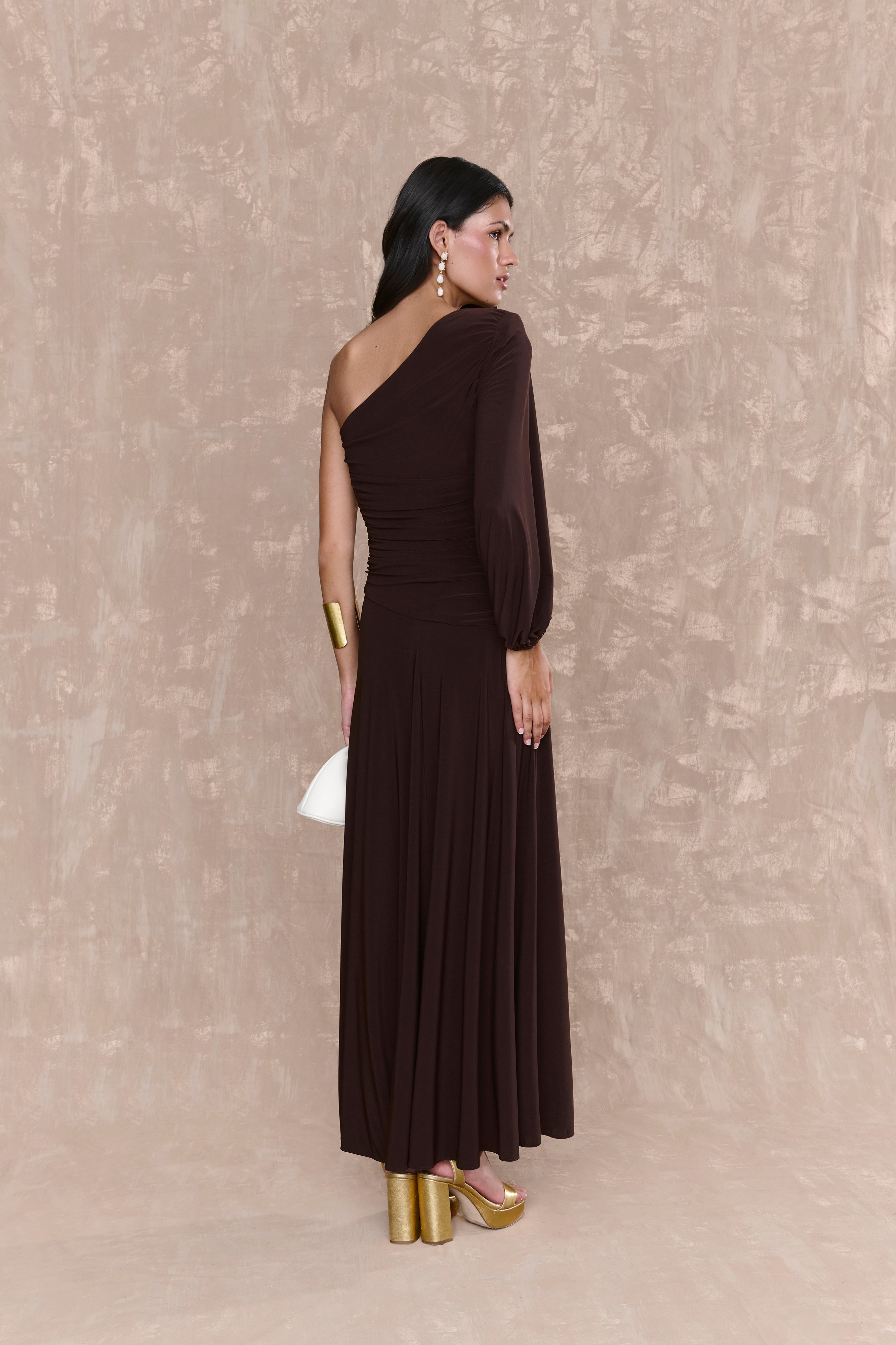 Vestido Elva Marron