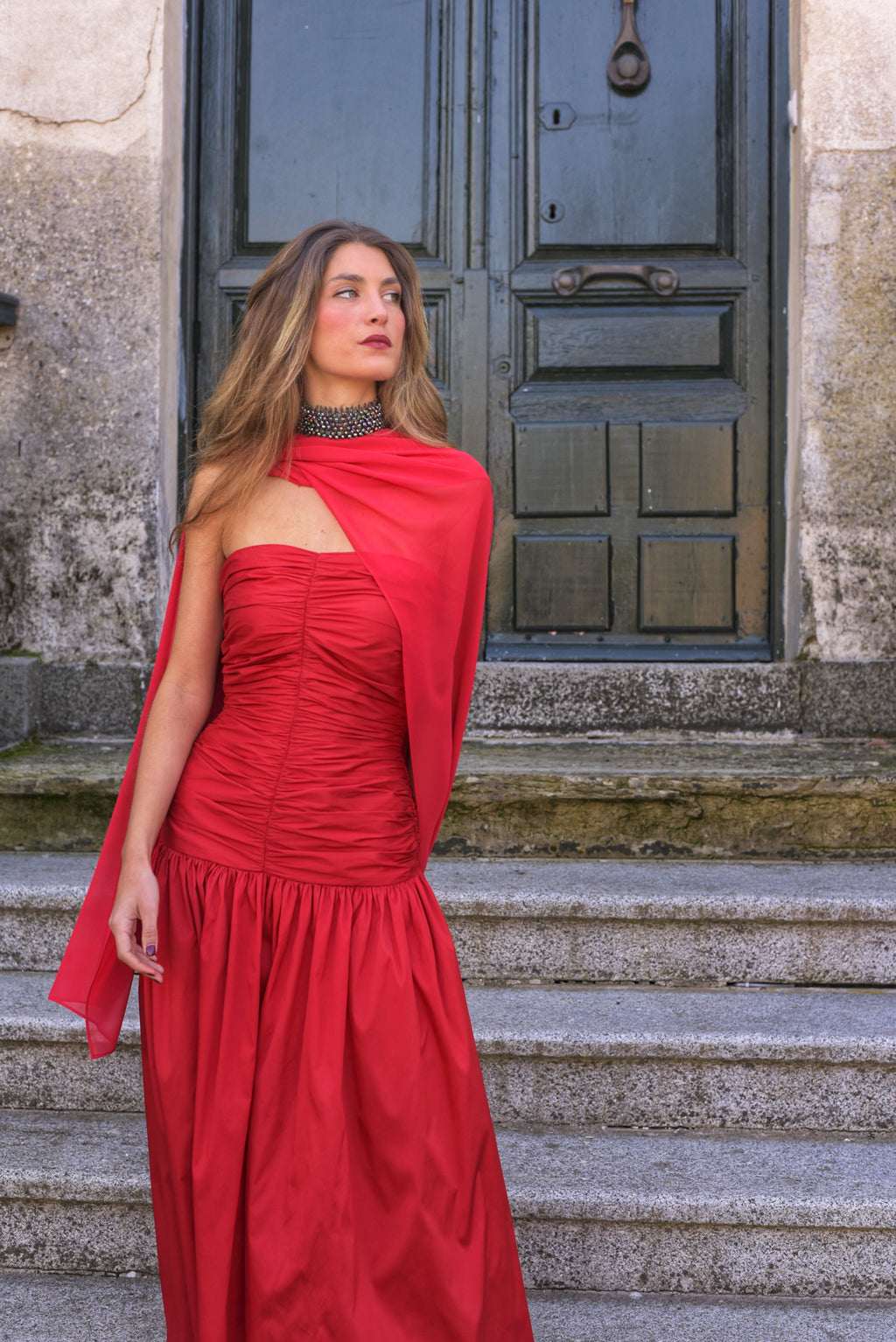 Vestido Lady Pantera rojo