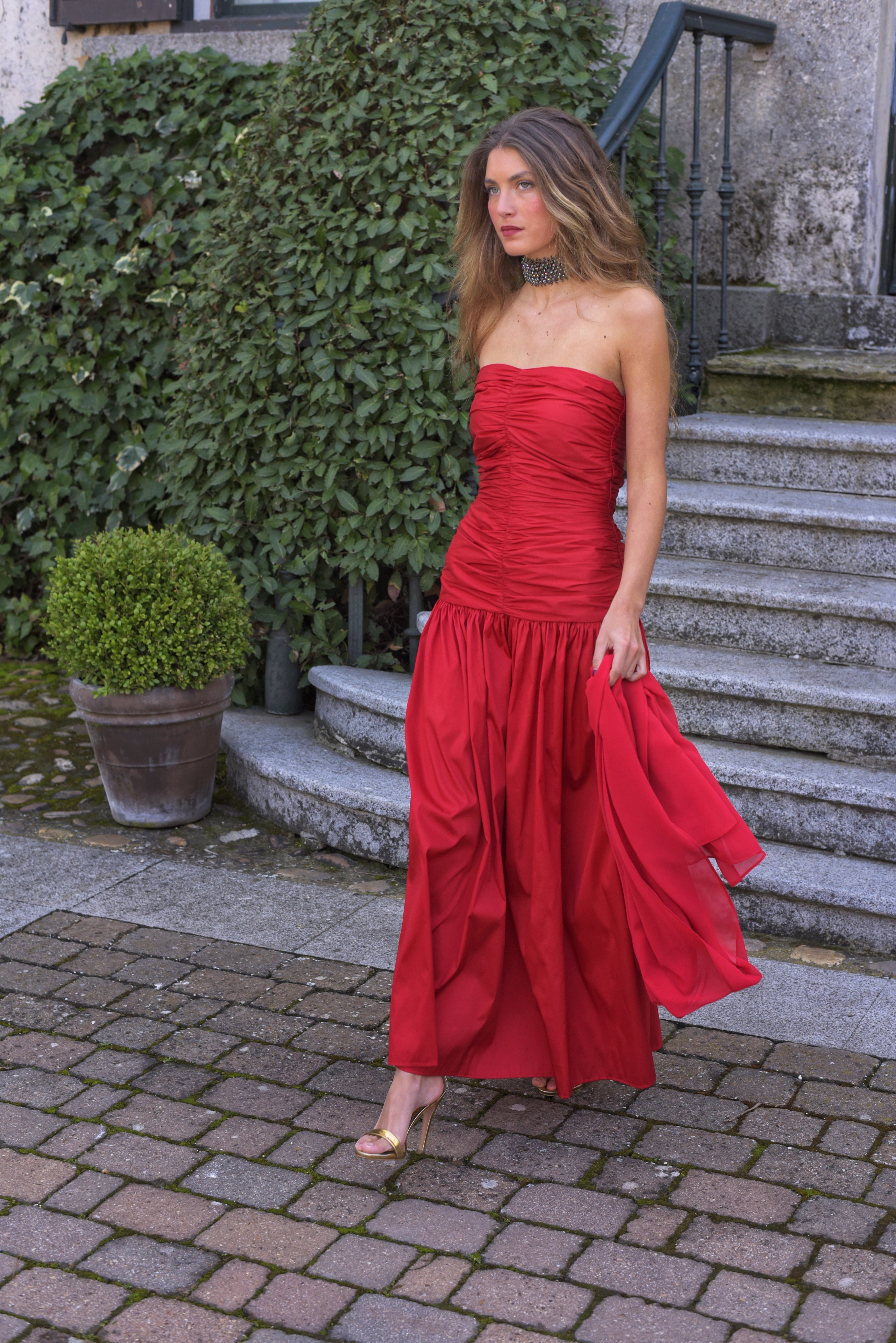 Vestido Lady Pantera rojo