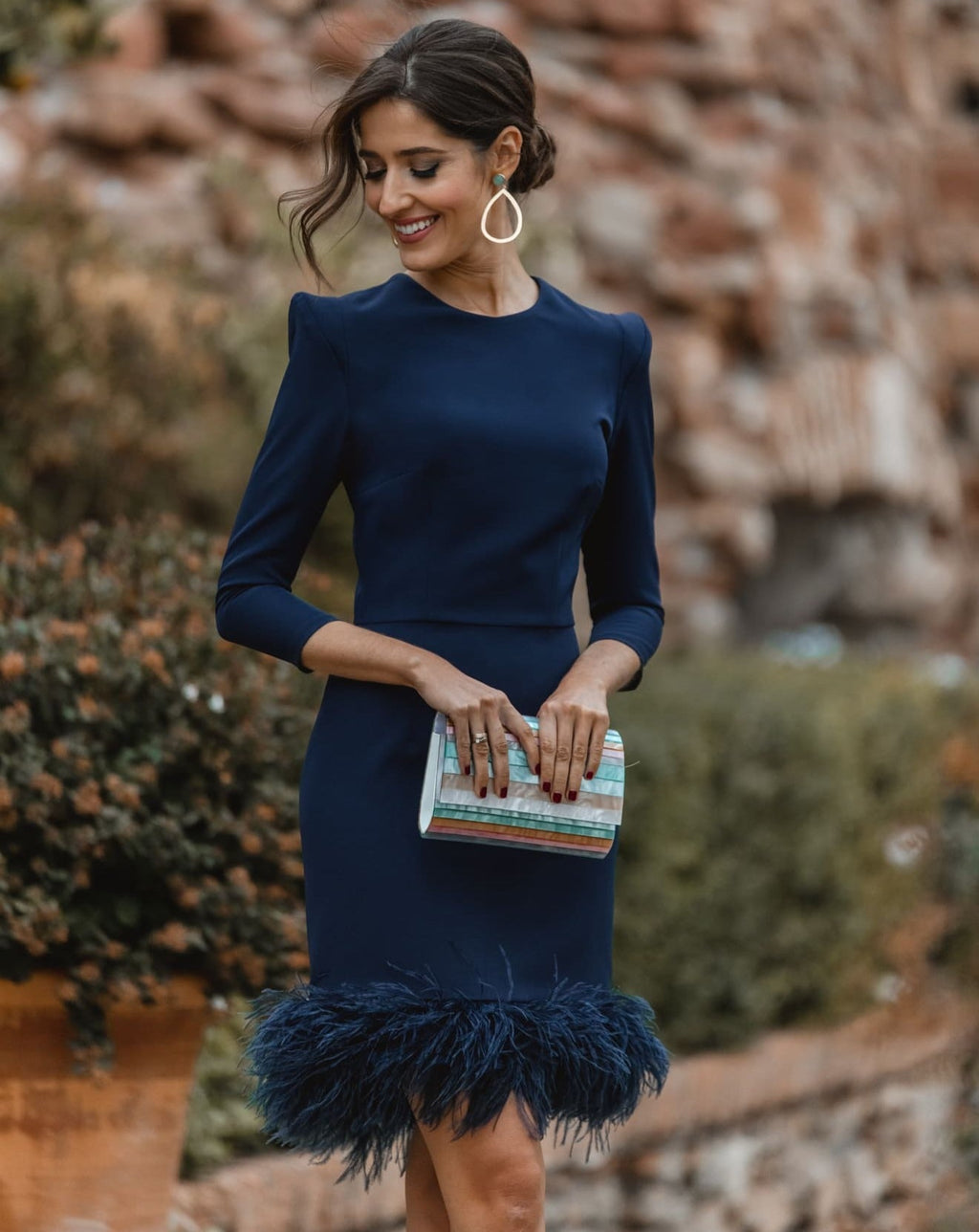 Vestido Claudine Marino