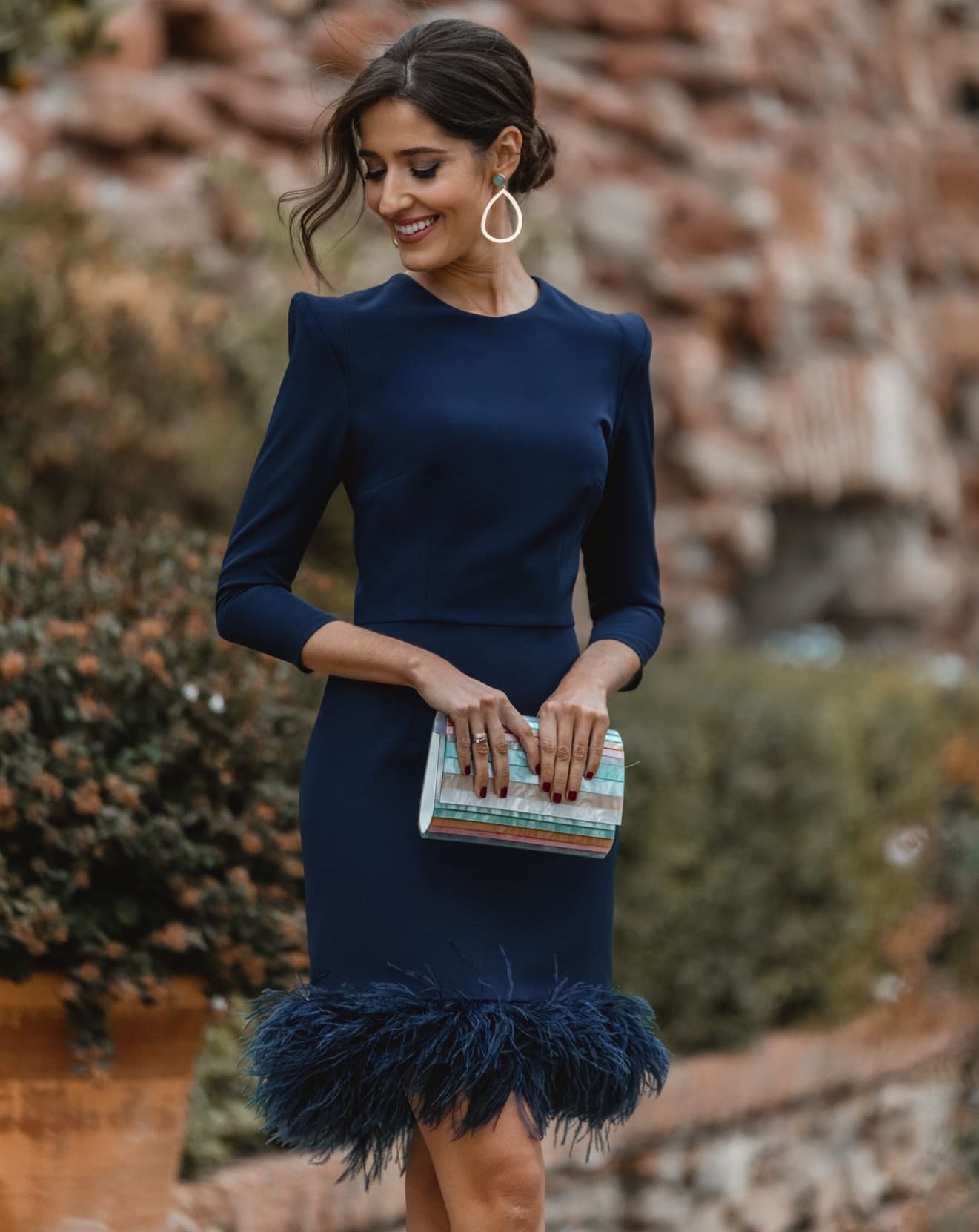 Vestido Claudine Marino