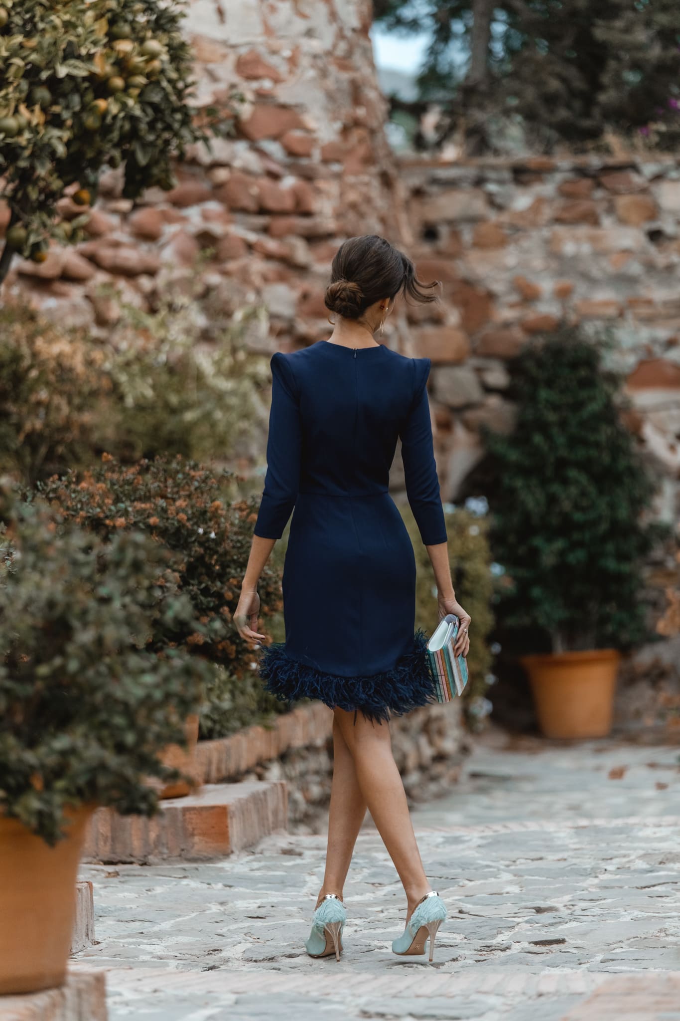 Vestido Claudine Marino