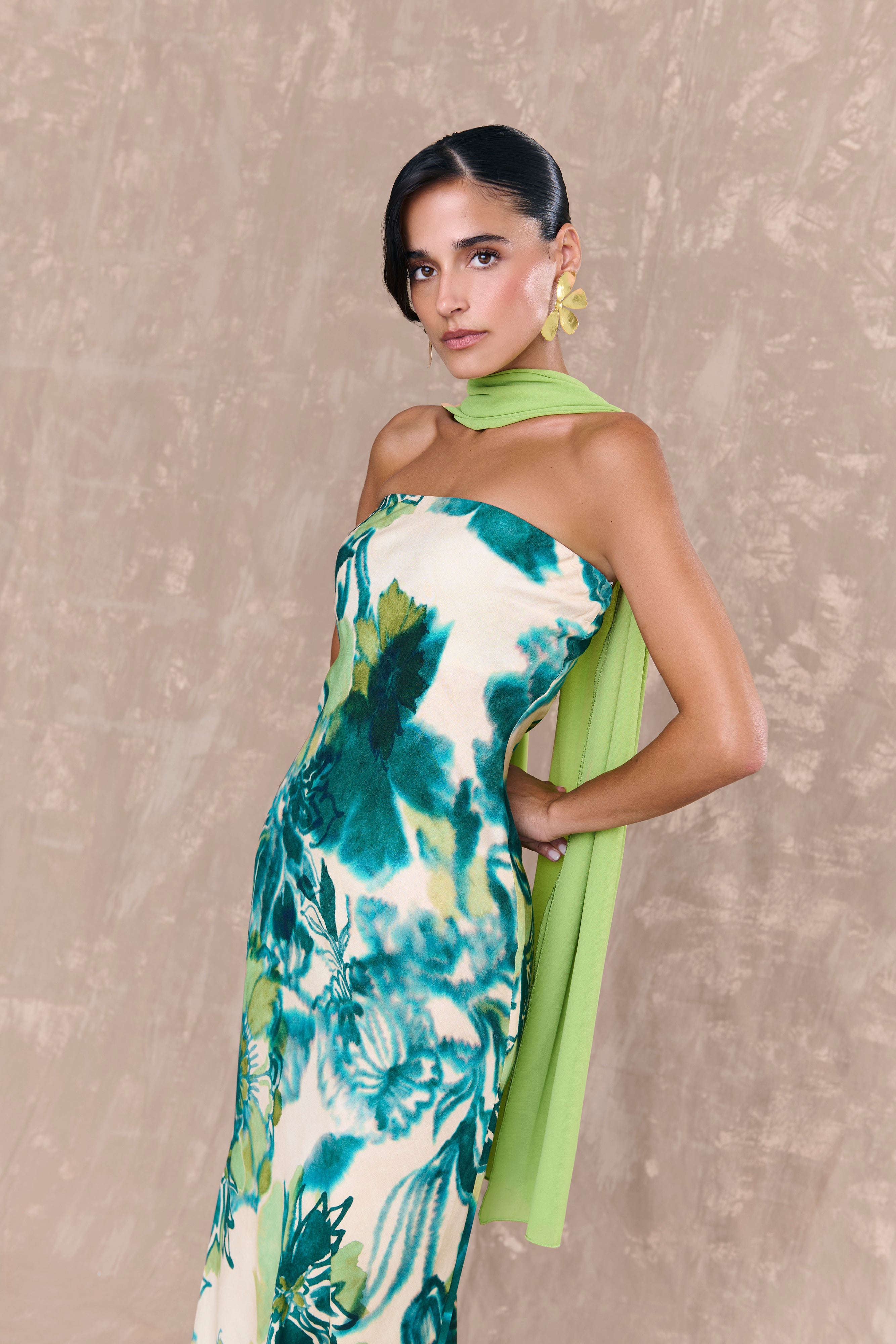 Vestido Zoe Estampado Floral Verde