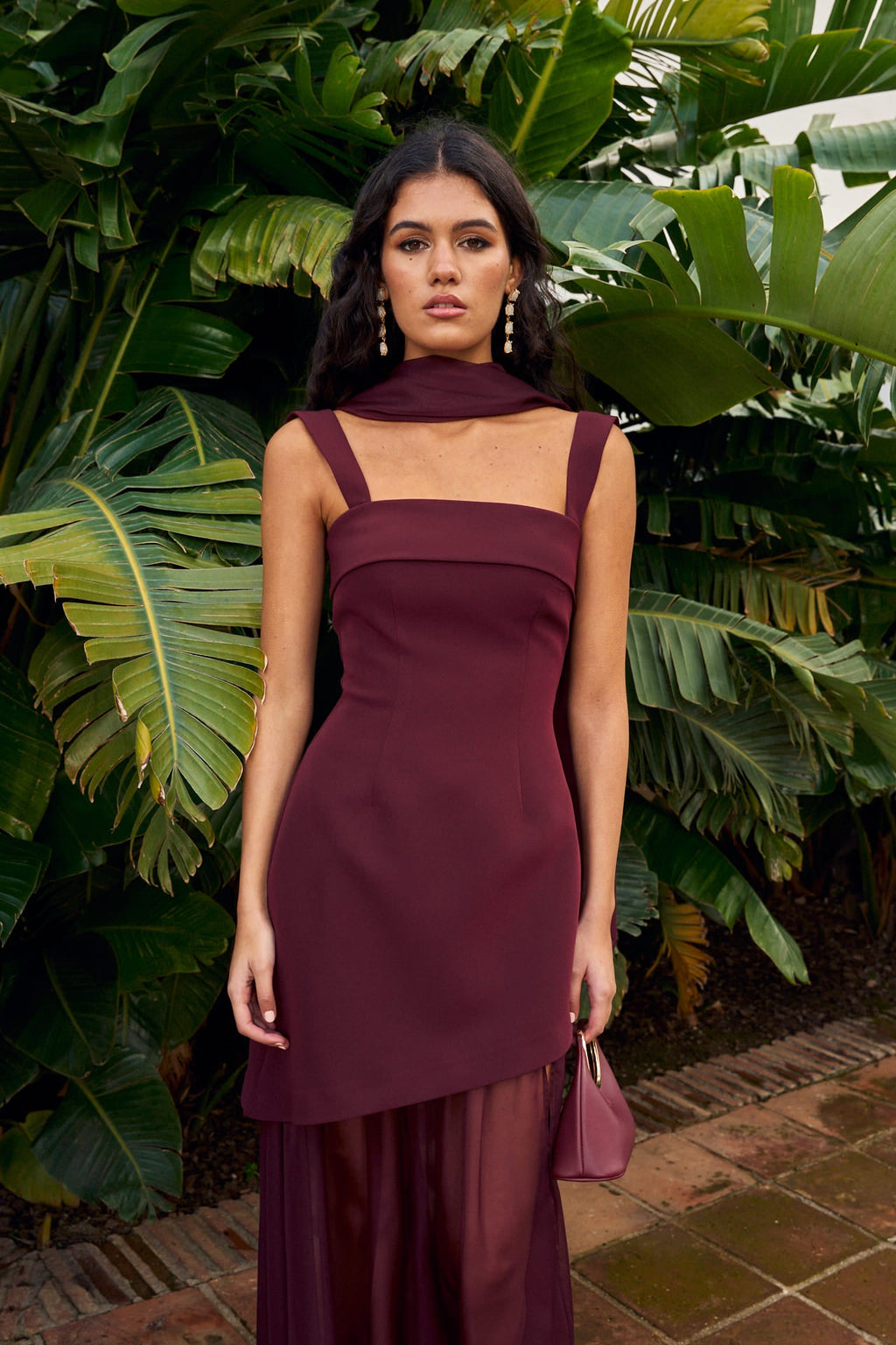 Vestido Ámbar Granate