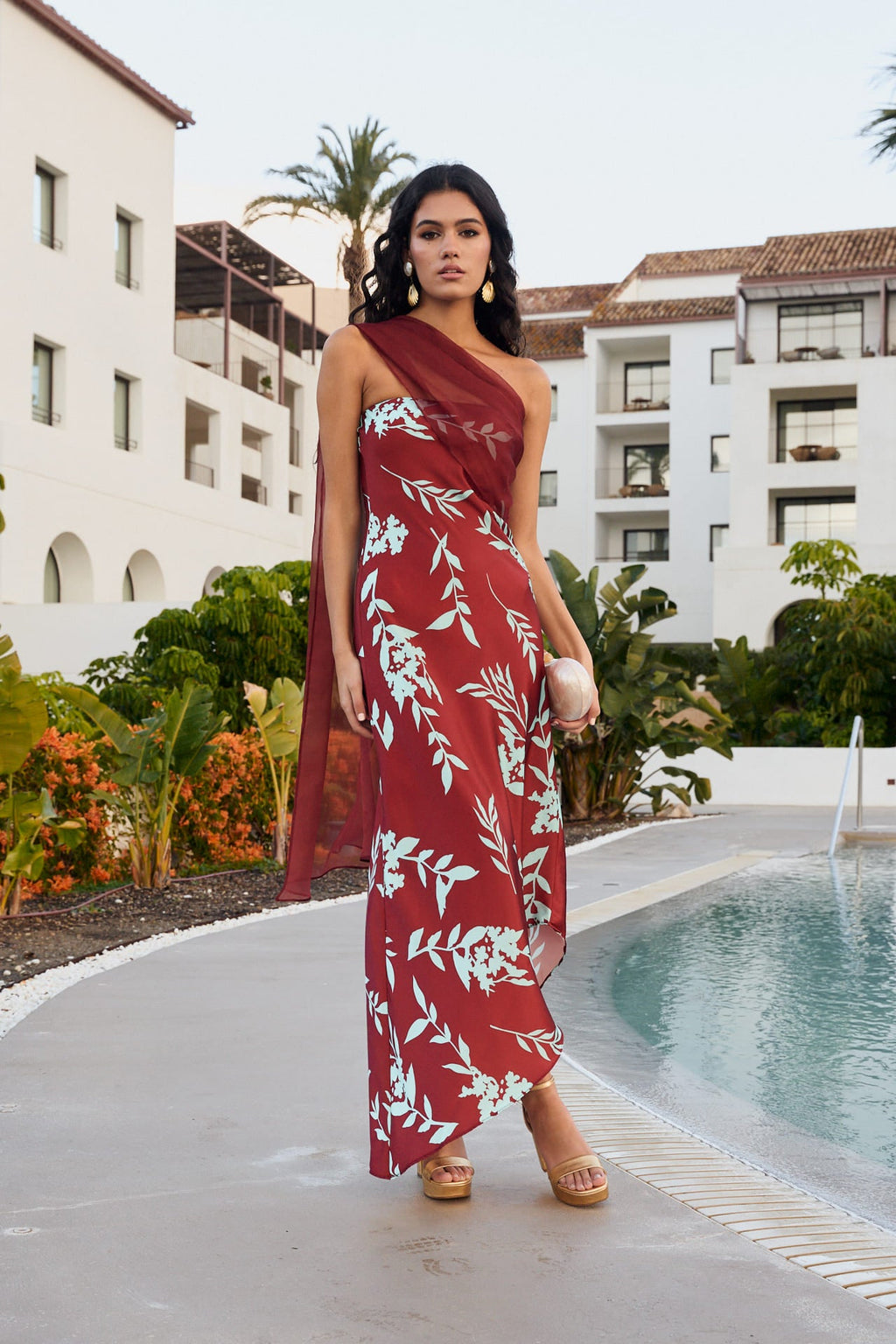 Vestido Musa Estampado Marrón