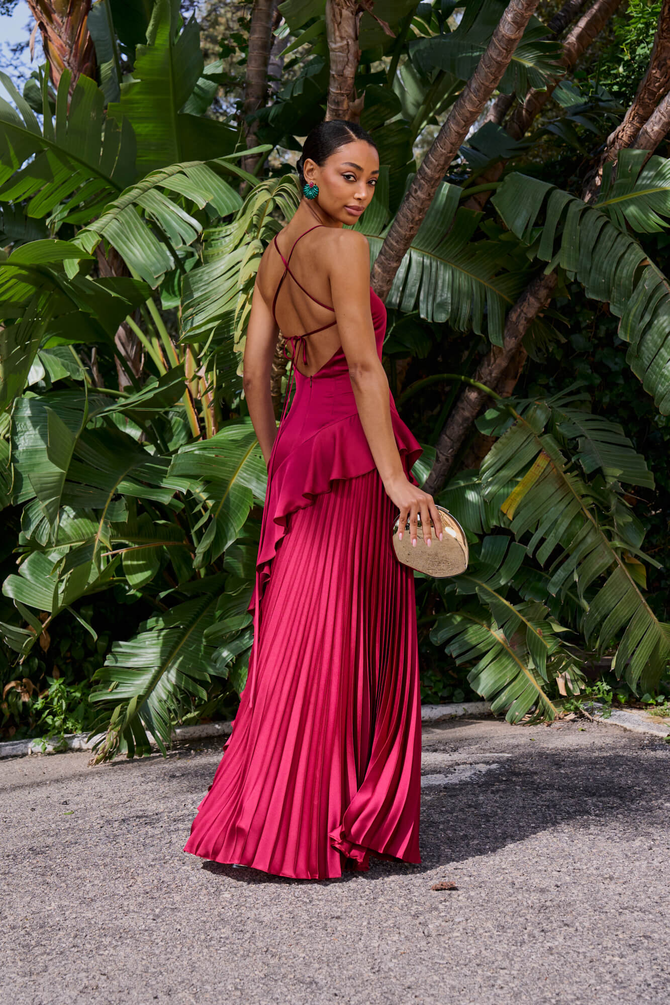 Vestido Paola Granate