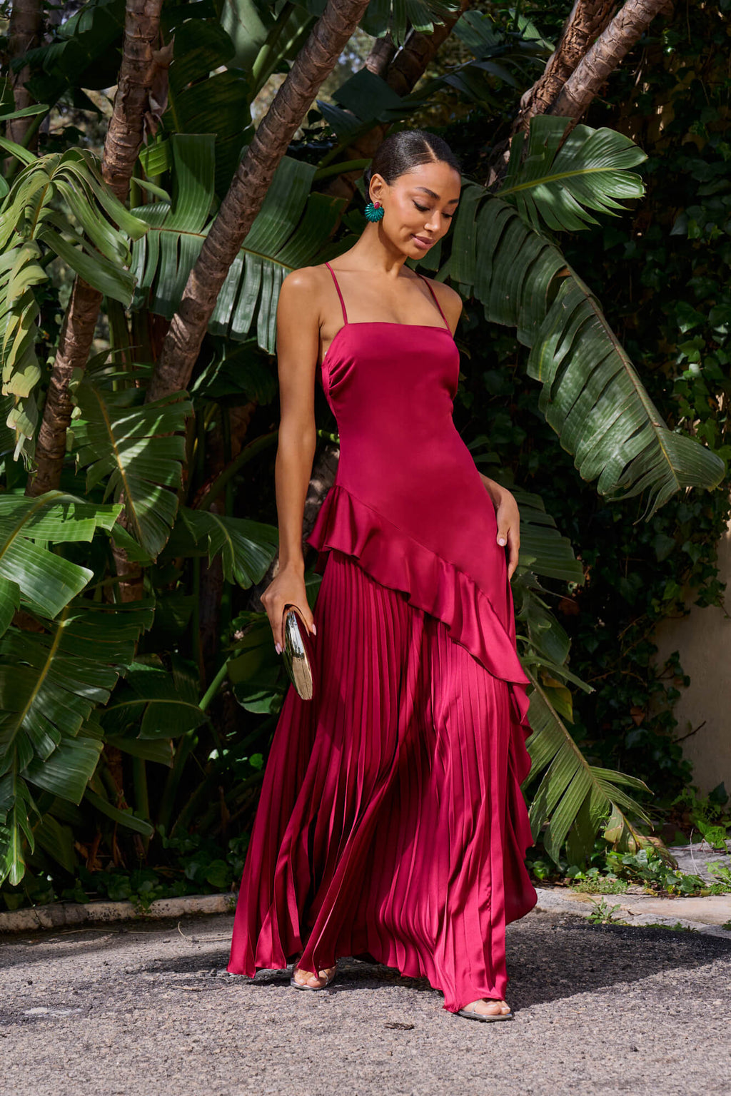 Vestido Paola Granate